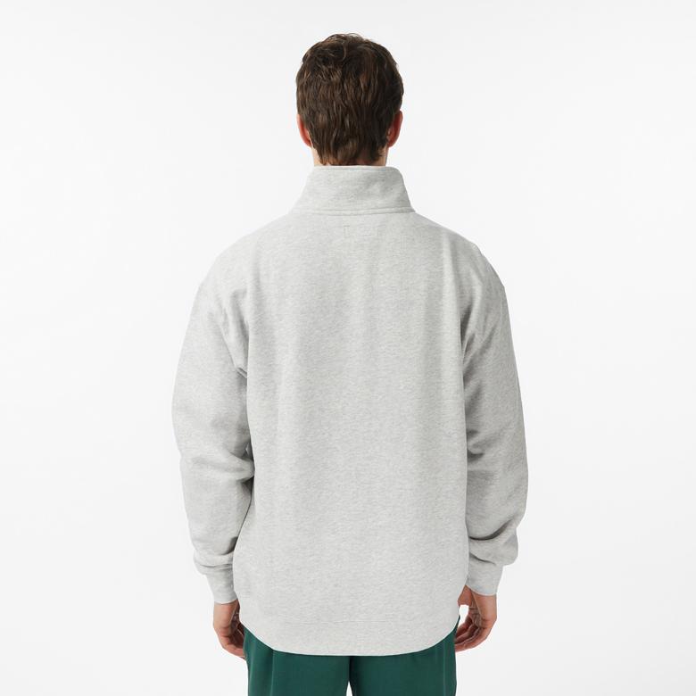 Converse Retro Collared Quarter-Zip Crew Erkek Krem Sweatshirt