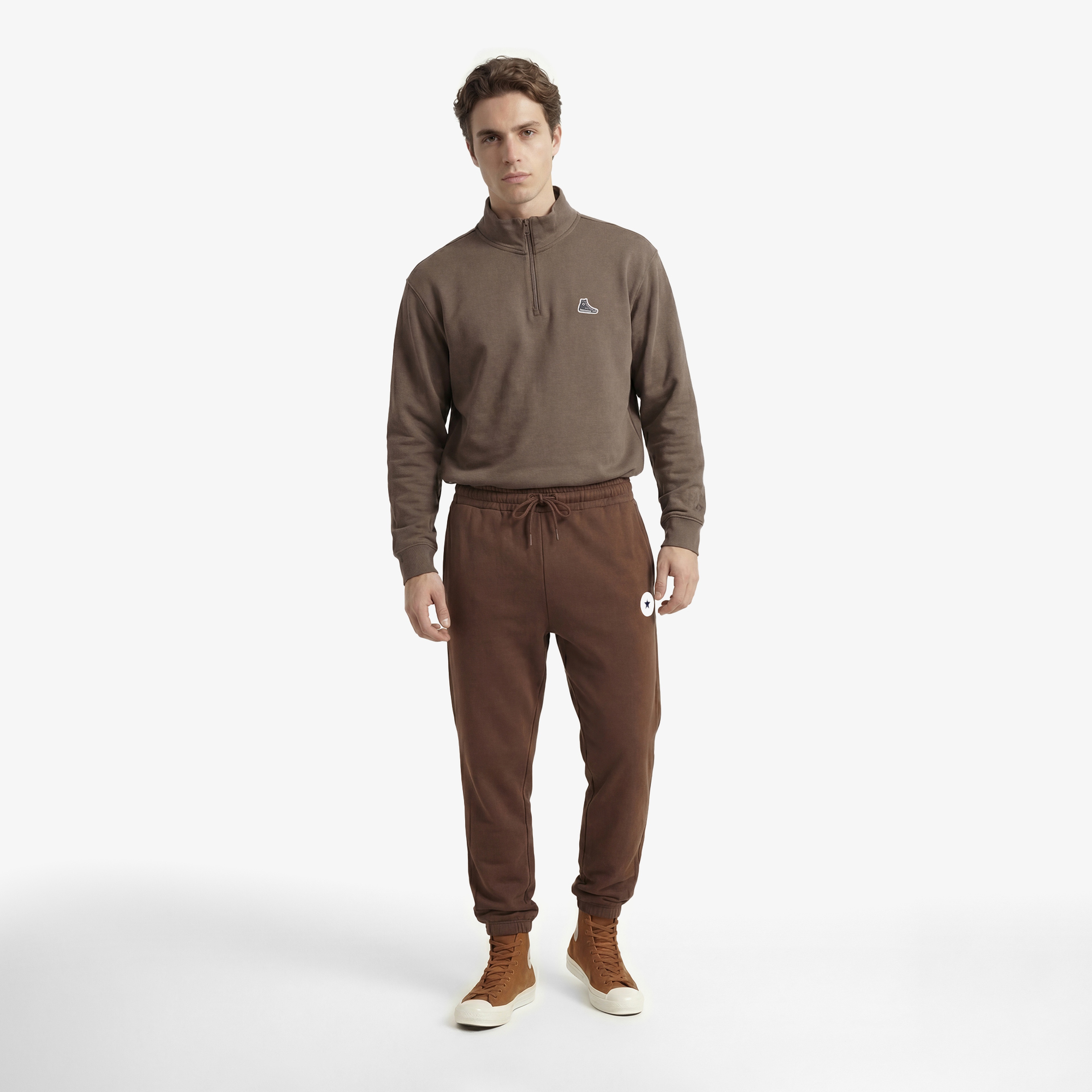 Converse Standard Fit Core Chuck Patch Erkek Kahverengi Eşofman Altı