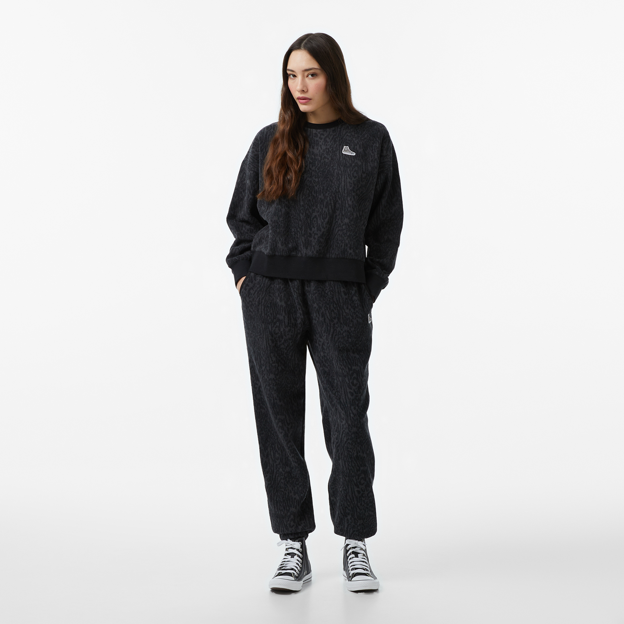 Converse Kadın Siyah Sweatshirt