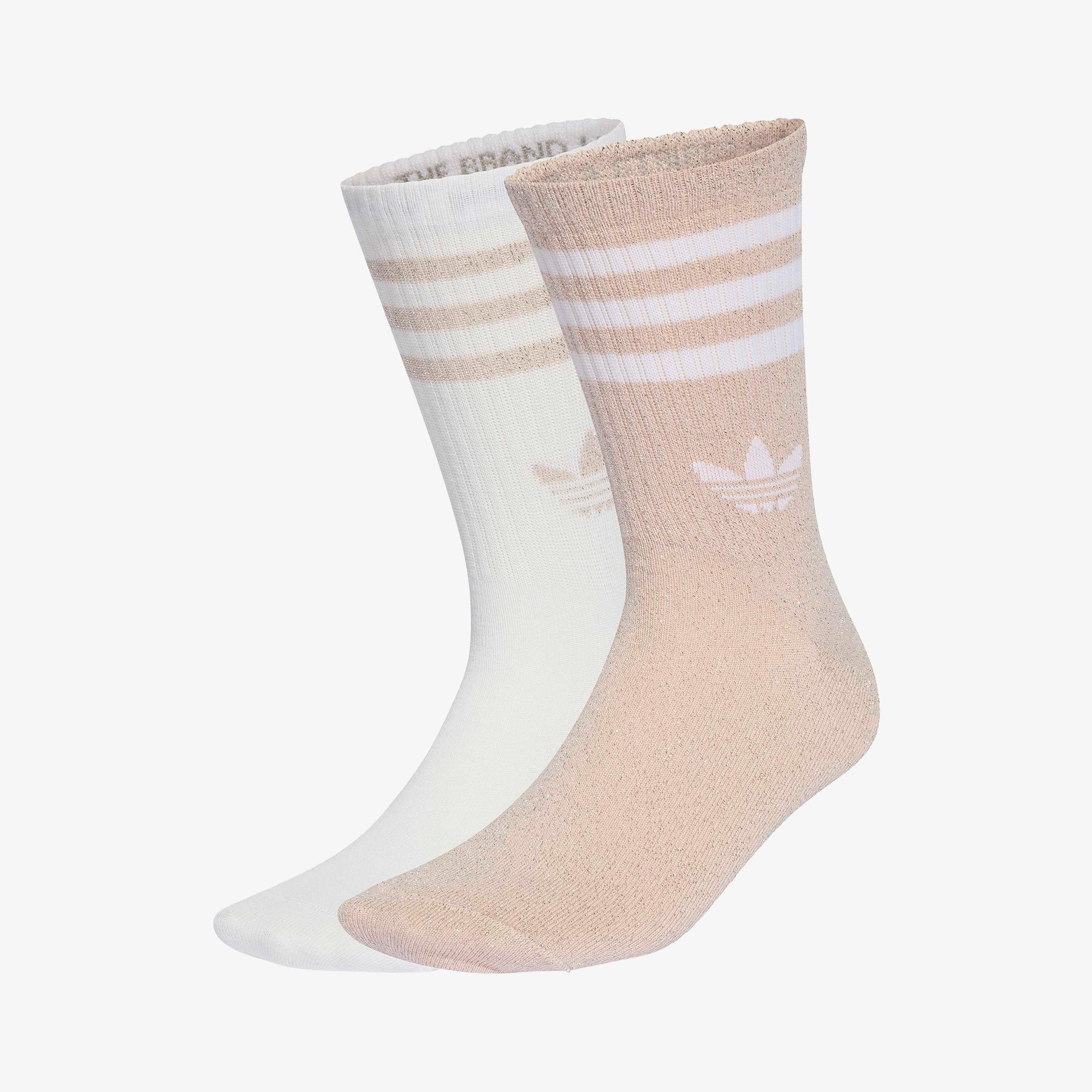 adidas 3S Glitter Crew Unisex Pembe 2'li Çorap