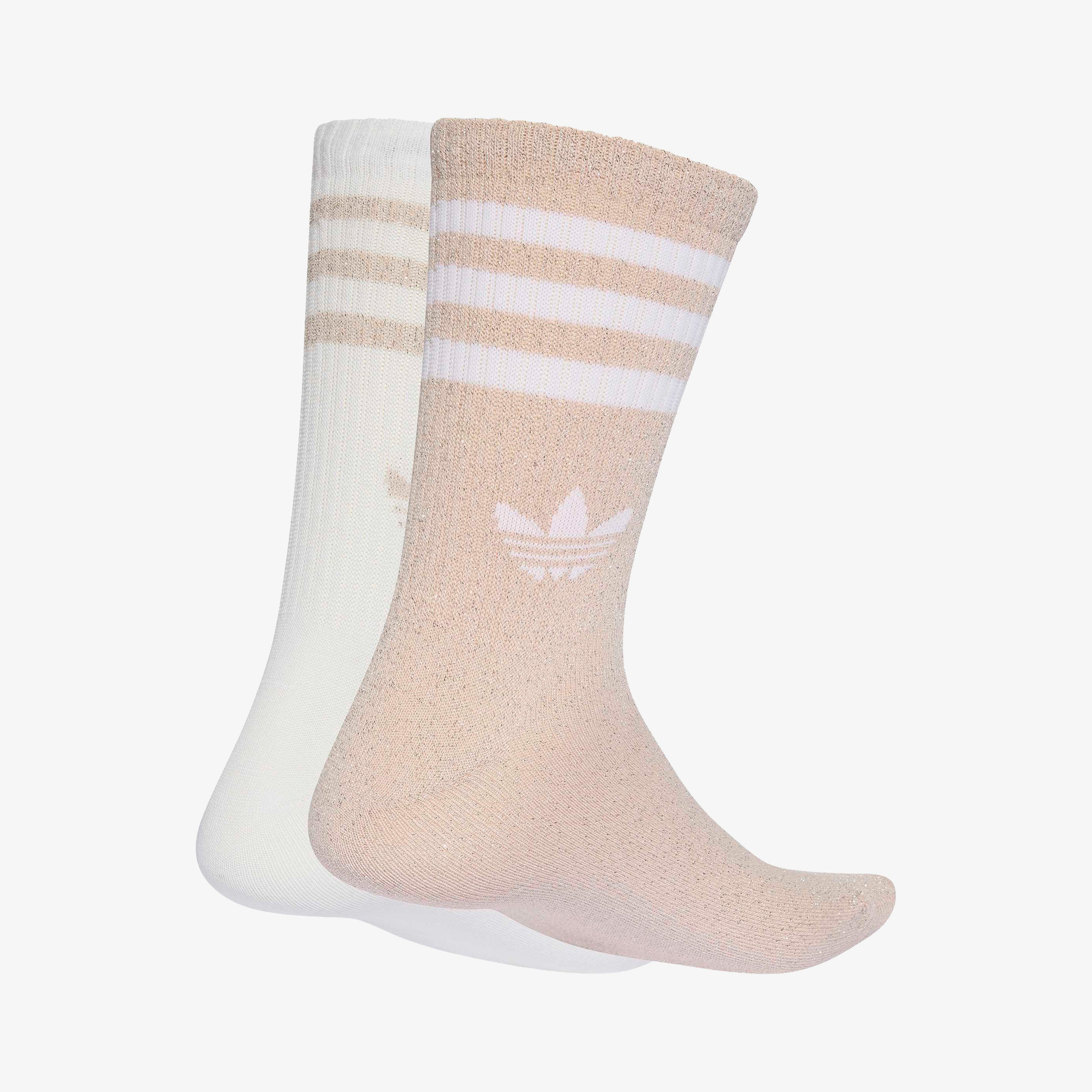 adidas 3S Glitter Crew Unisex Pembe 2'li Çorap