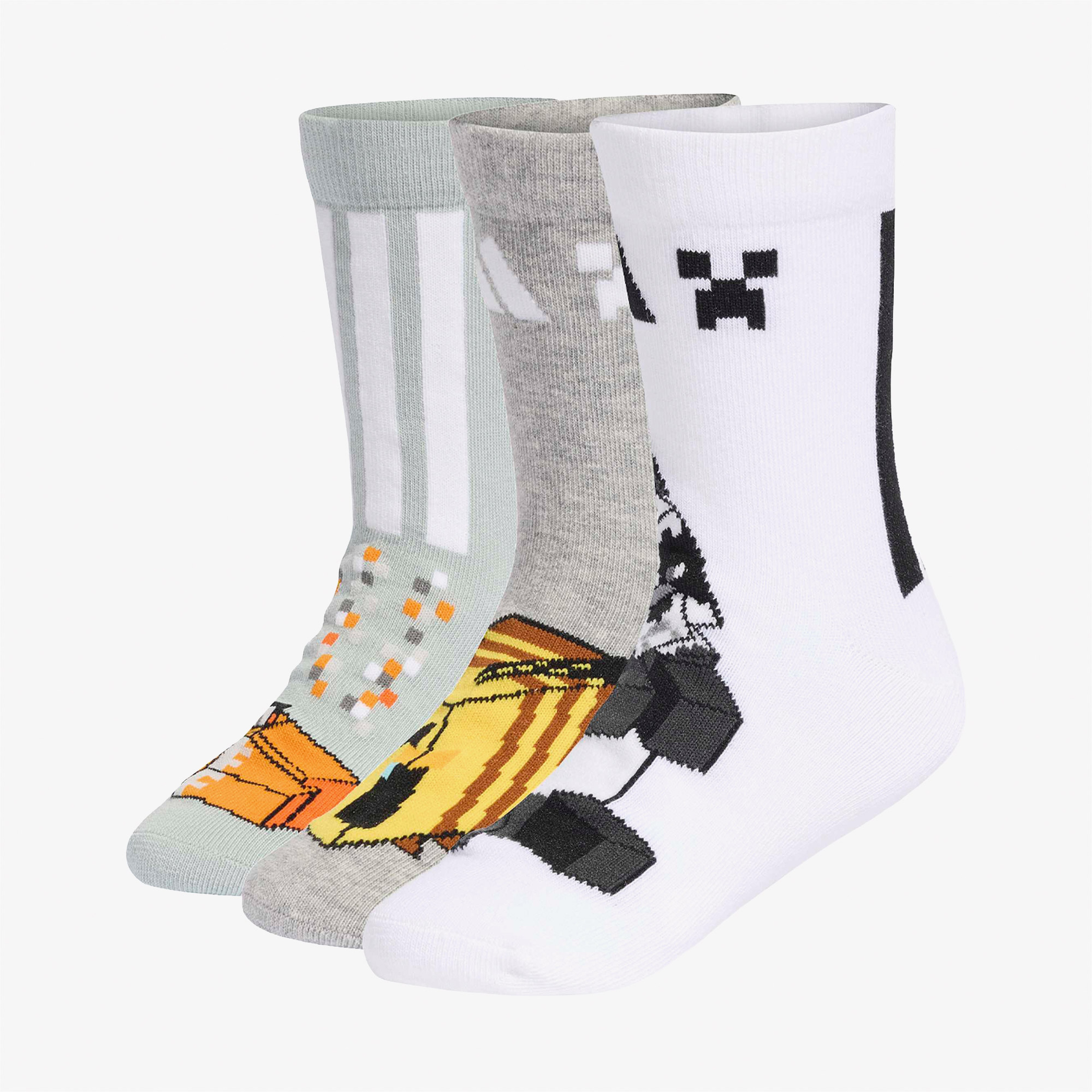 adidas Minecraft Unisex Yeşil 3'lü Çorap