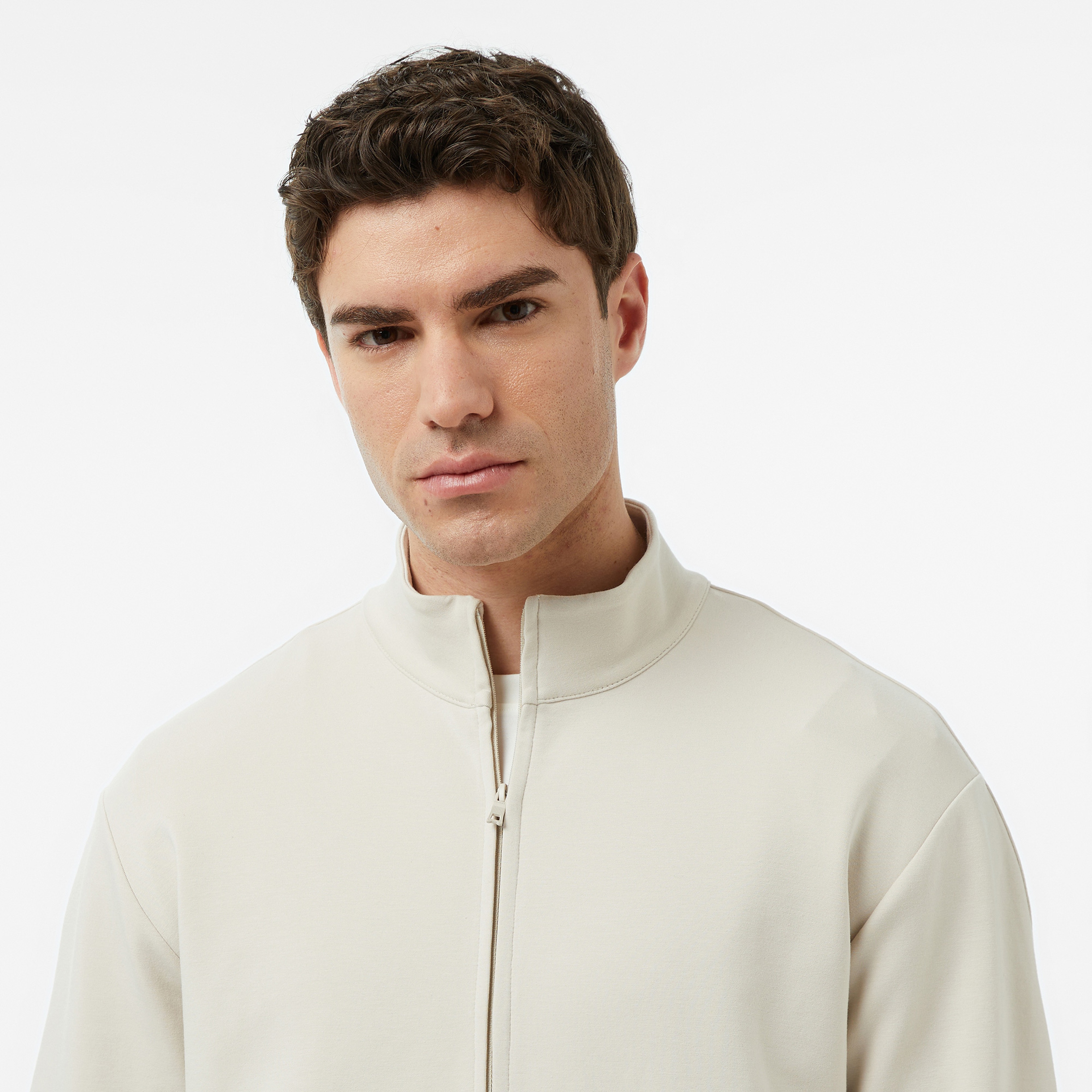 Nautica Erkek Bej Regular Fit Sweatshirt