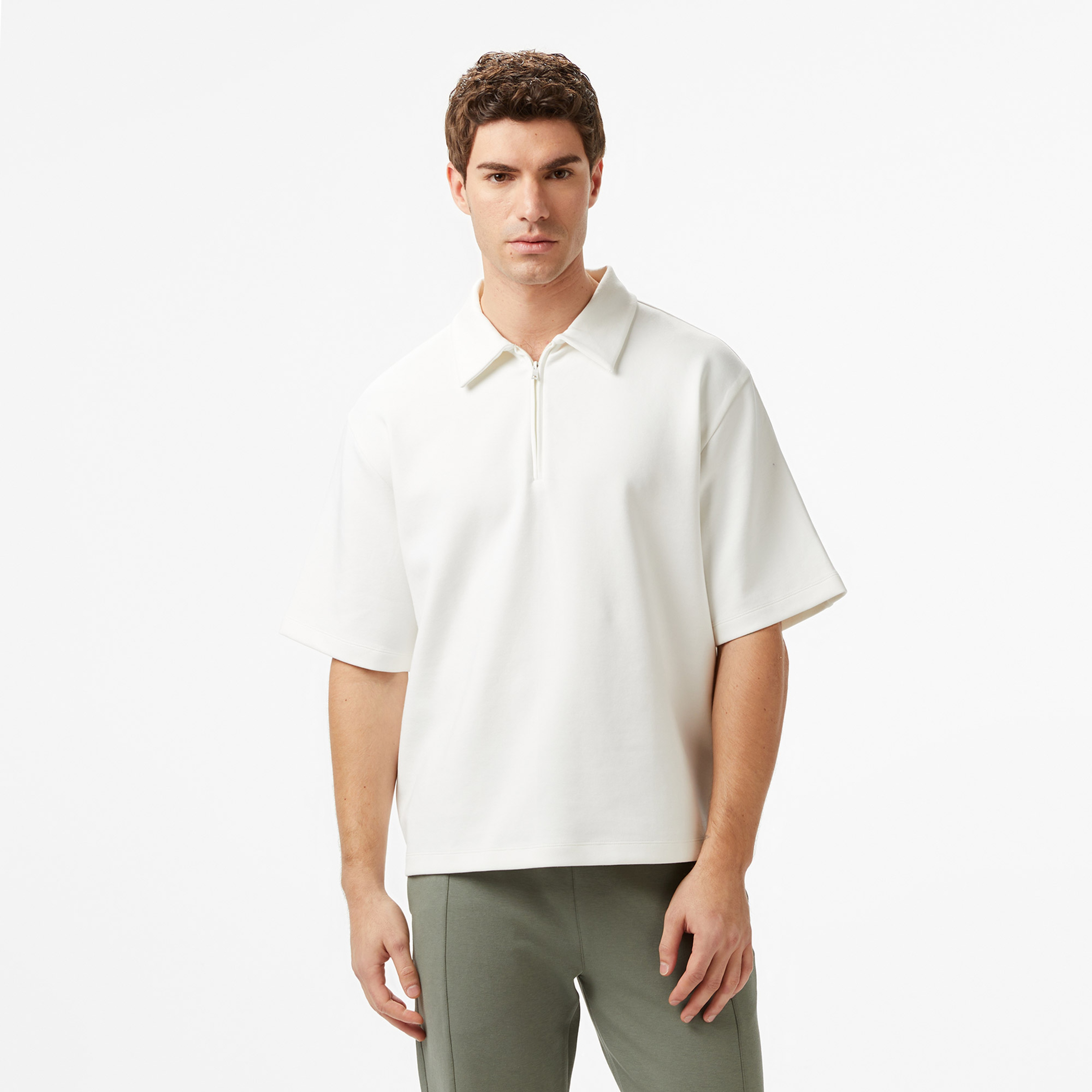 Nautica Erkek Ekru Regular Fit Polo Yaka T-Shirt