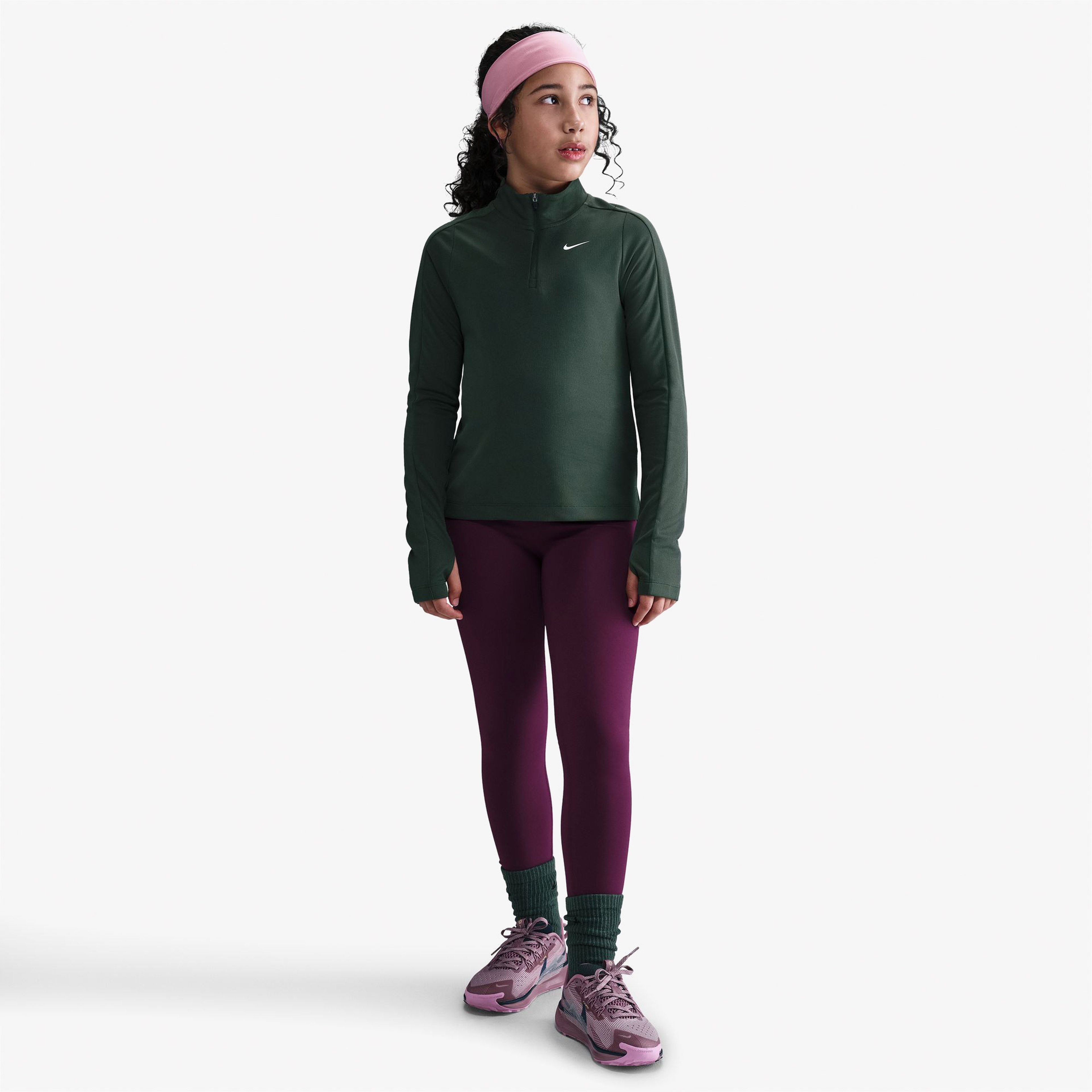 Nike One Çocuk Bordo Antrenman Eşofman Altı