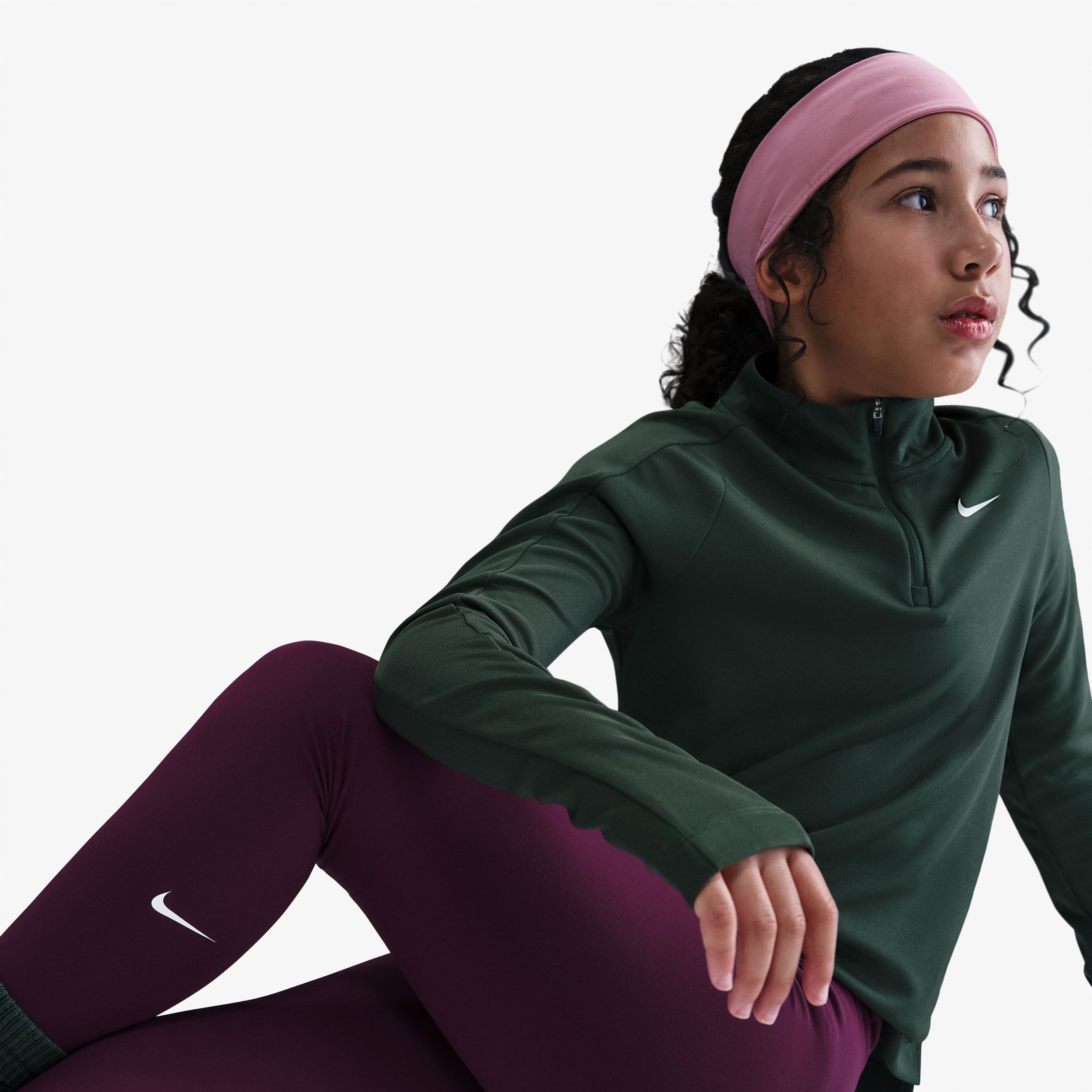 Nike One Çocuk Bordo Antrenman Eşofman Altı