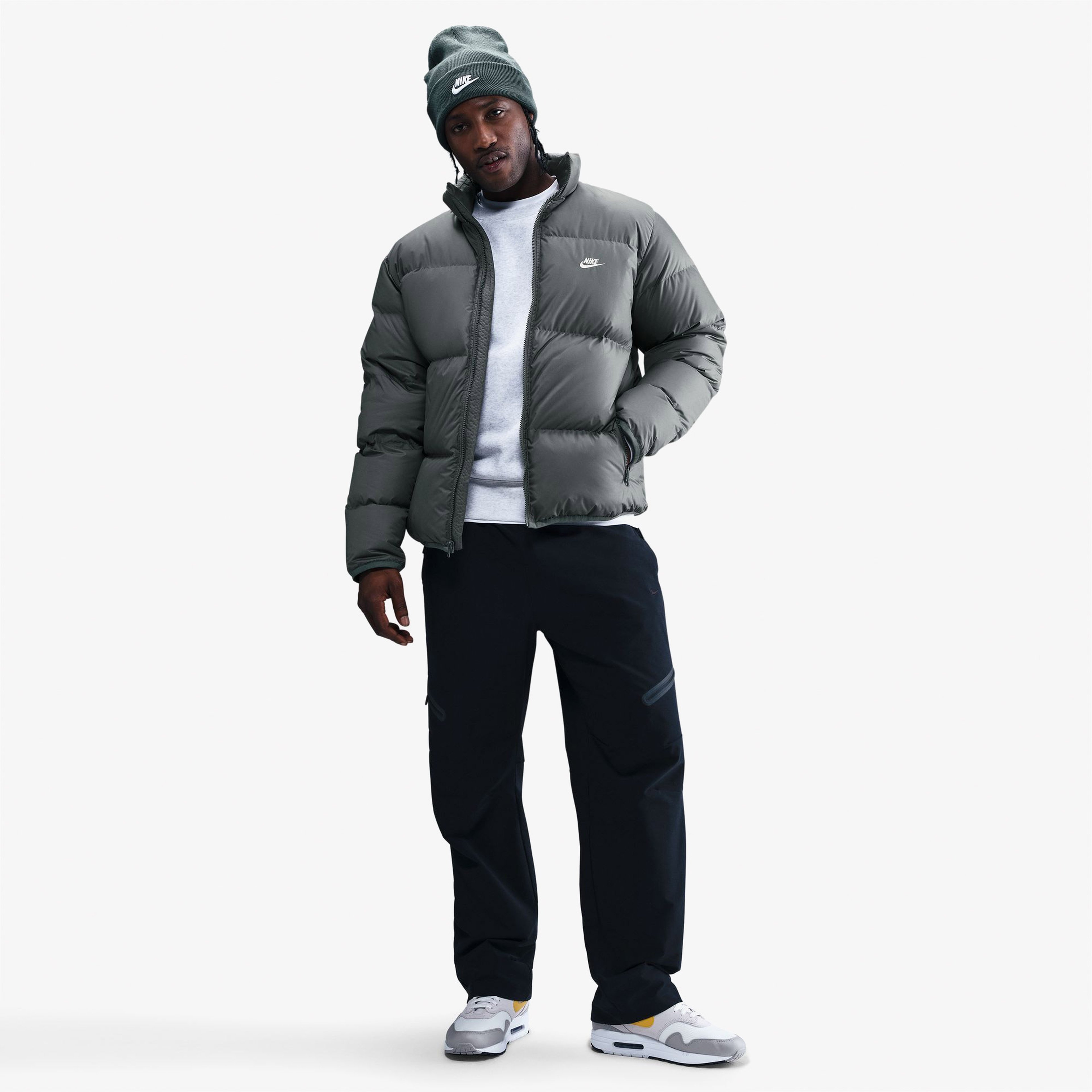 Nike Sportswear Club Erkek Gri Ceket