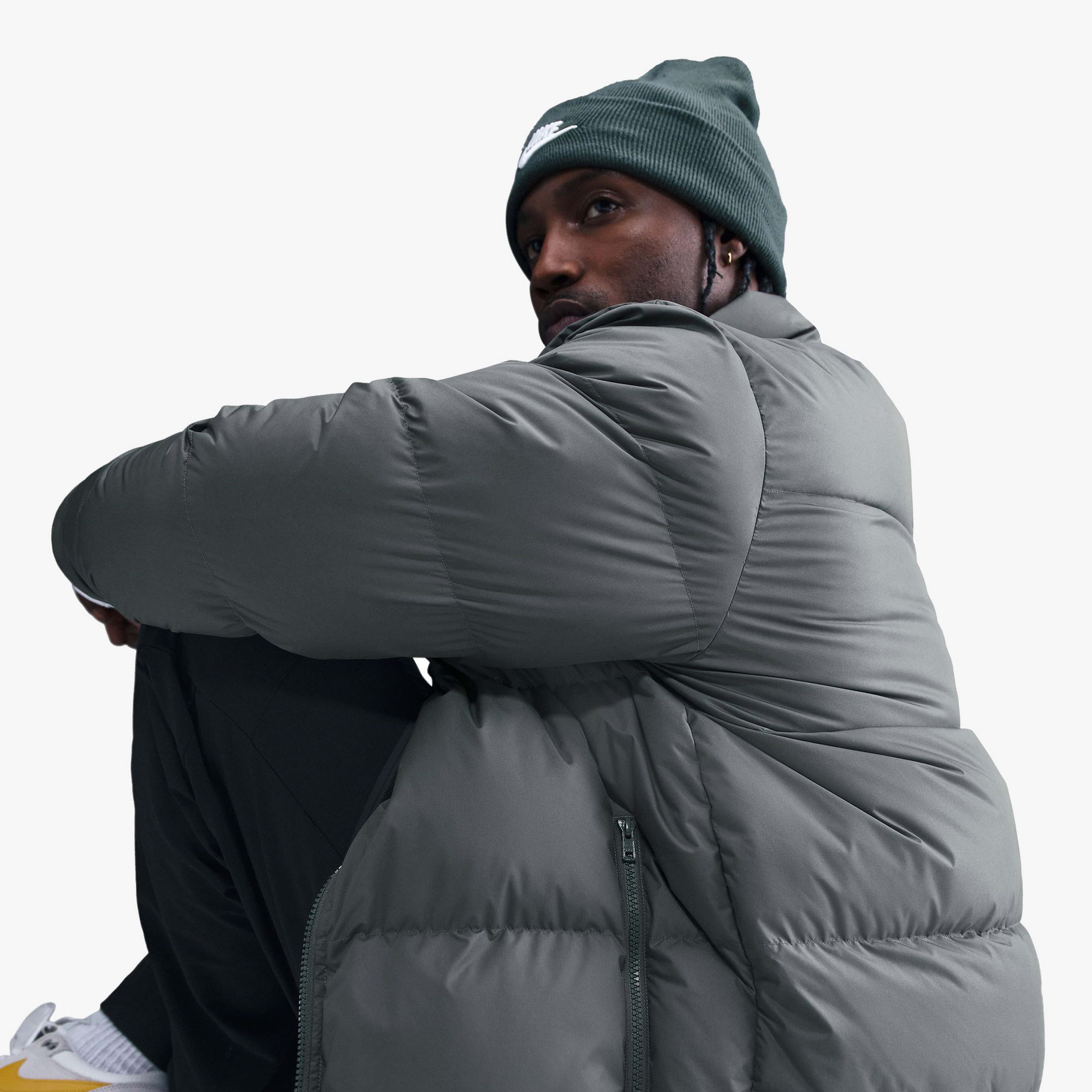 Nike Sportswear Club Erkek Gri Ceket