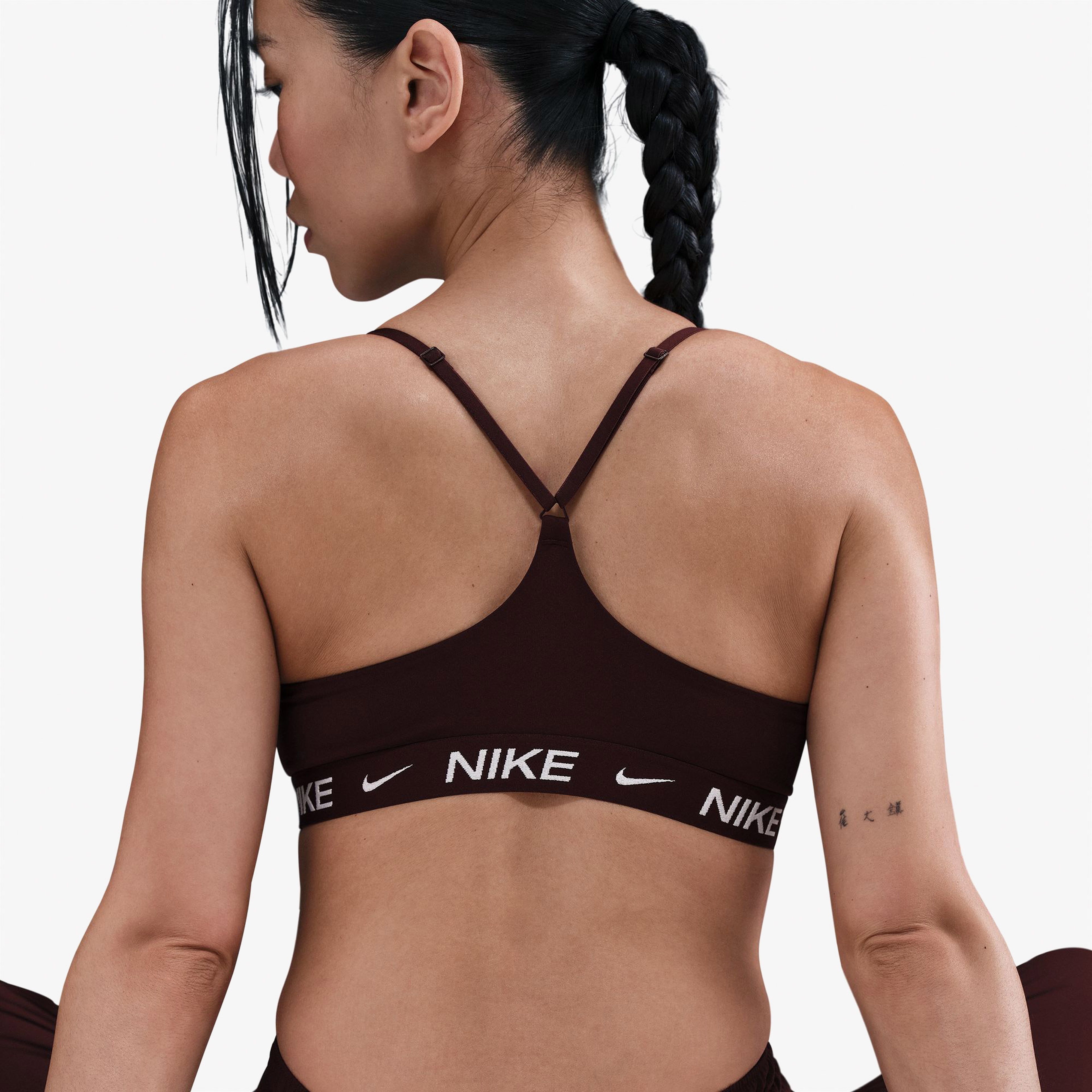Nike Indy Light Support Kadın Bordo Antrenman Bra