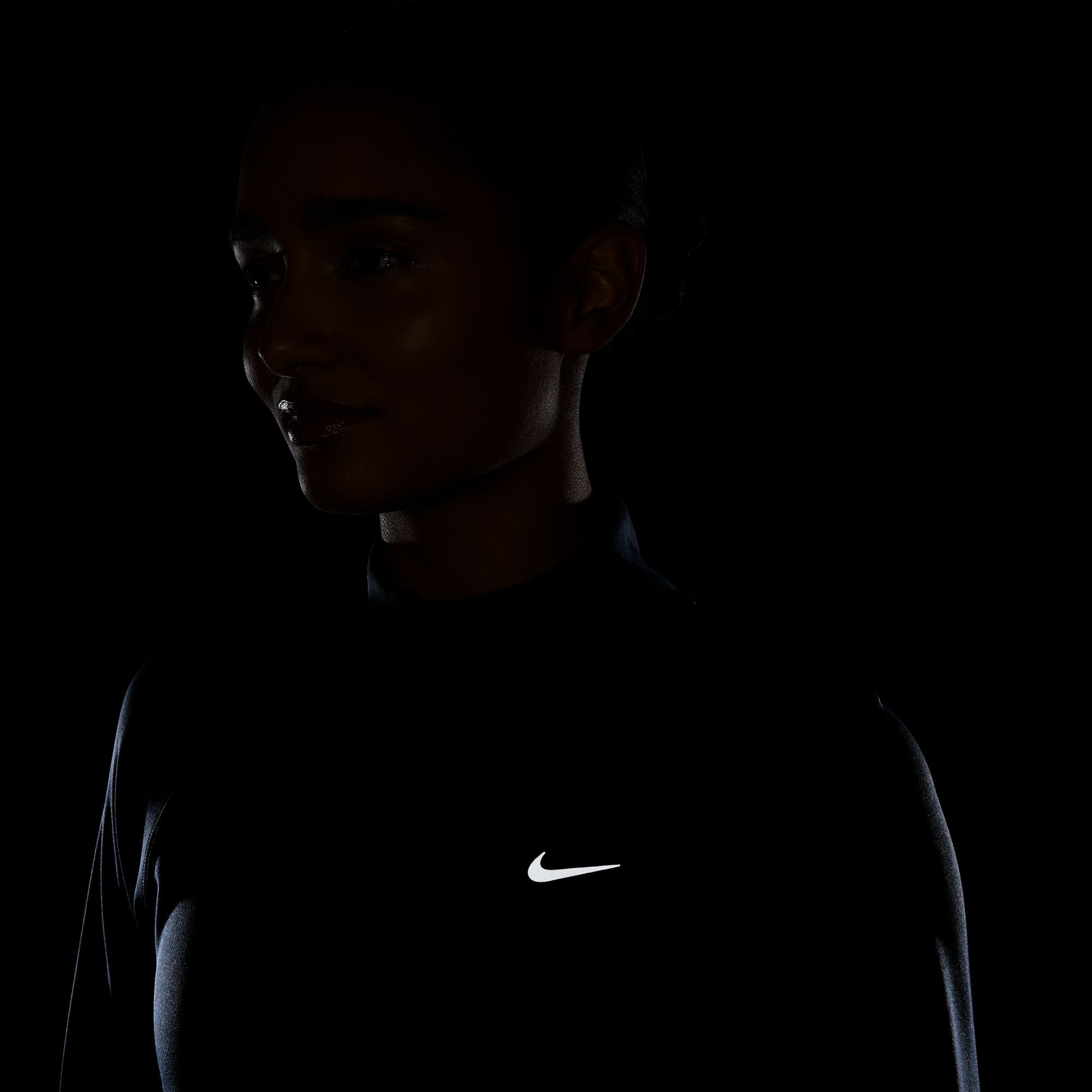 Nike Tempo Swoosh Run Kadın Mavi Koşu Sweatshirt