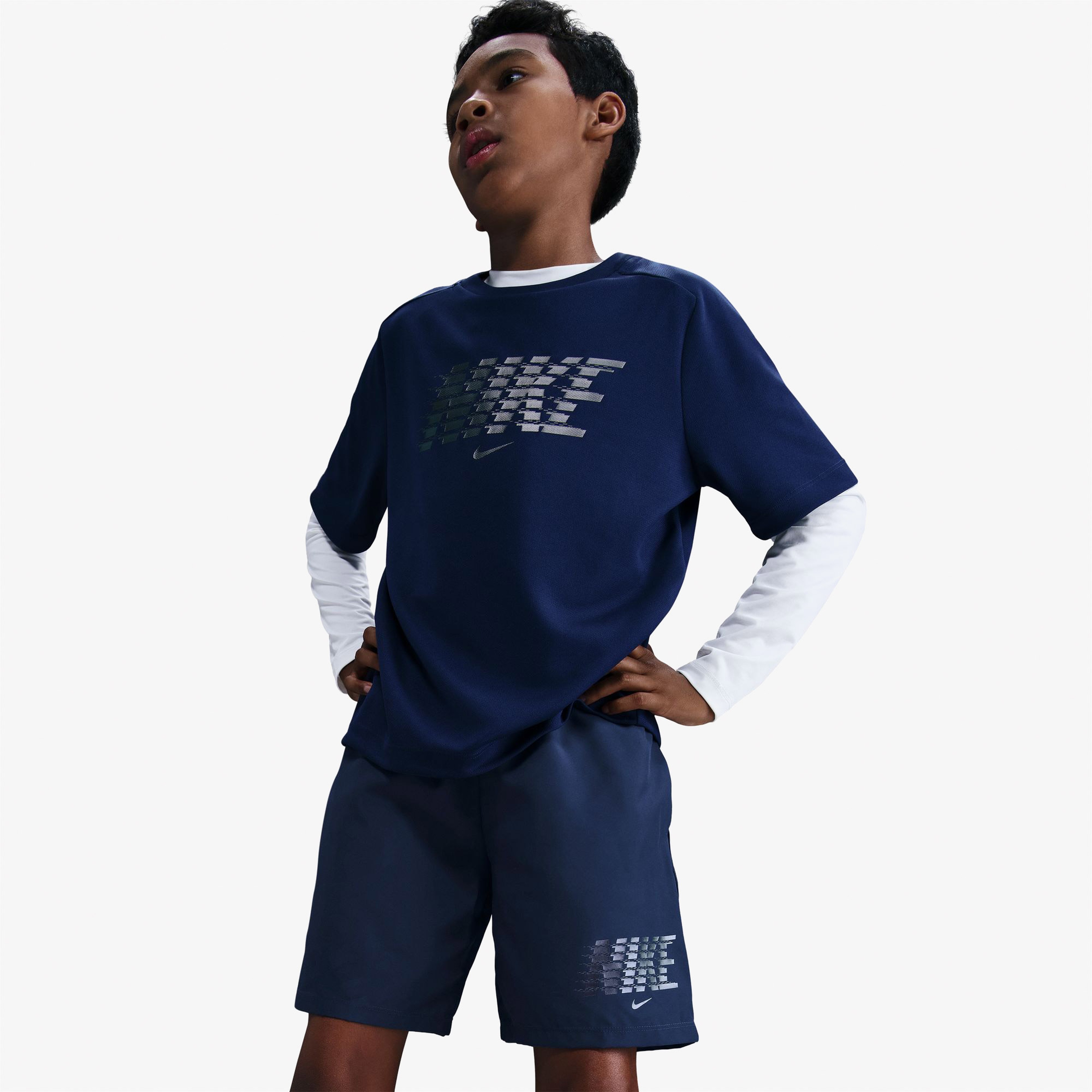 Nike Multi Çocuk Lacivert Antrenman Şort