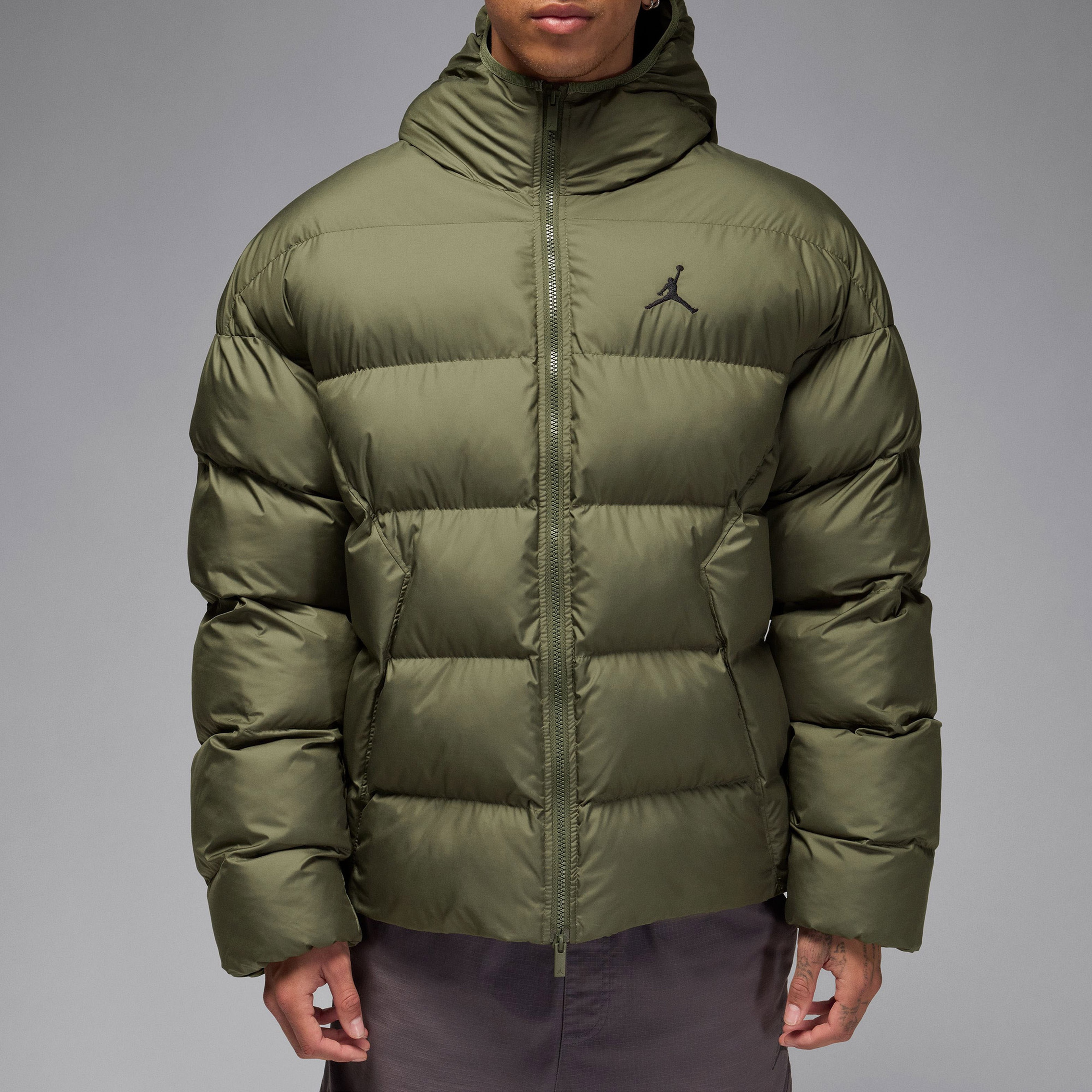 Jordan Brooklyn Puffer Erkek Yeşil Mont