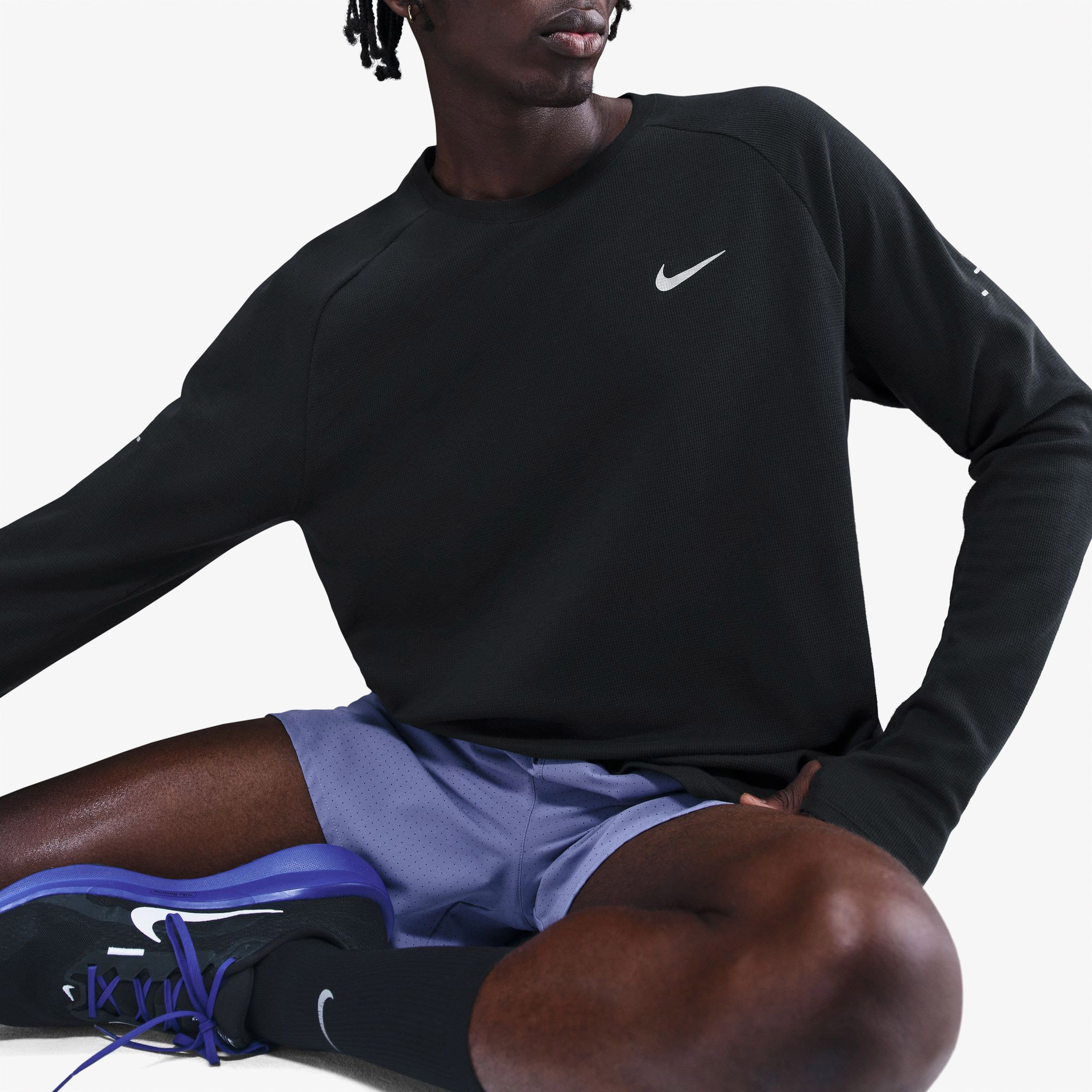Nike Stride Erkek Siyah Koşu T-Shirt