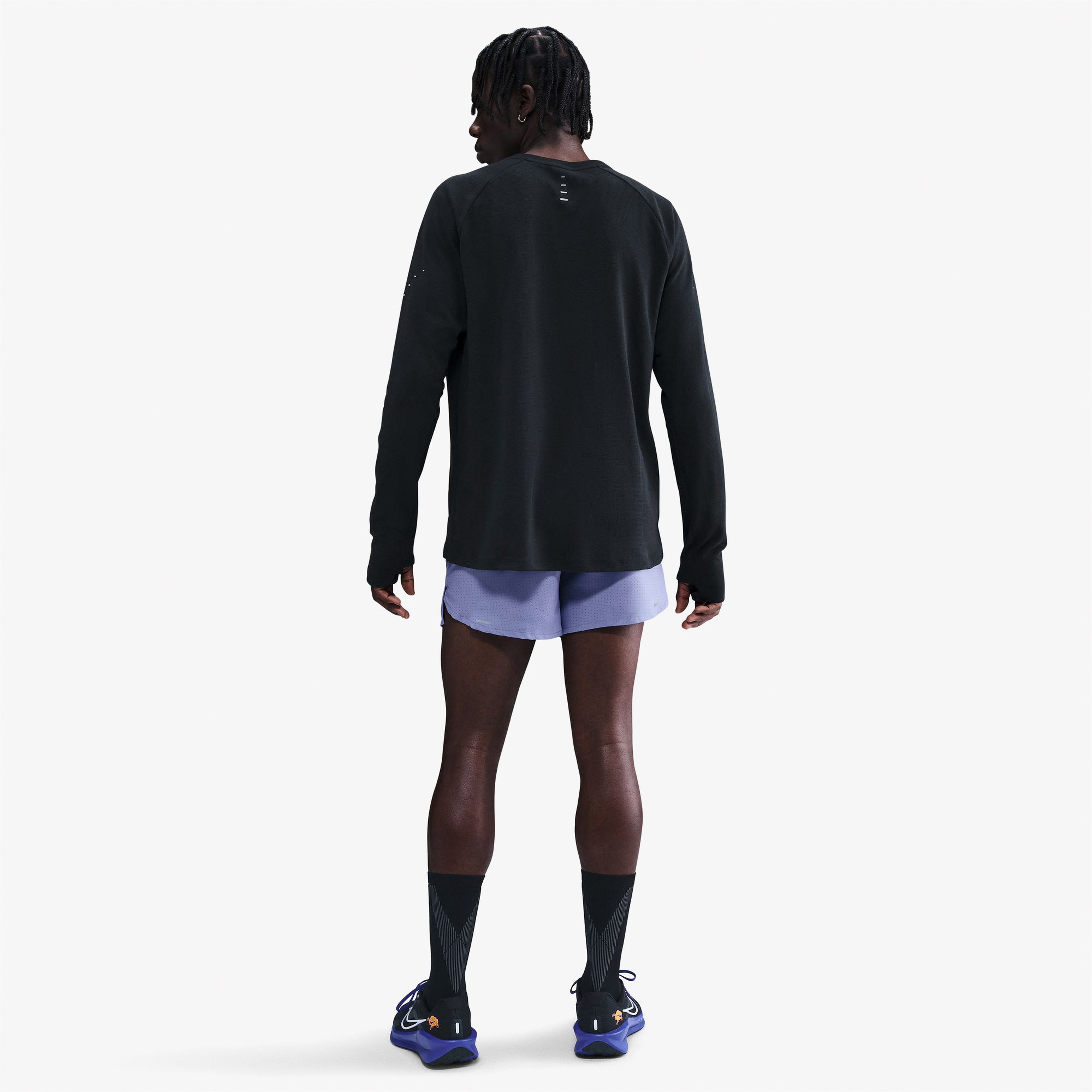 Nike Stride Erkek Siyah Koşu T-Shirt