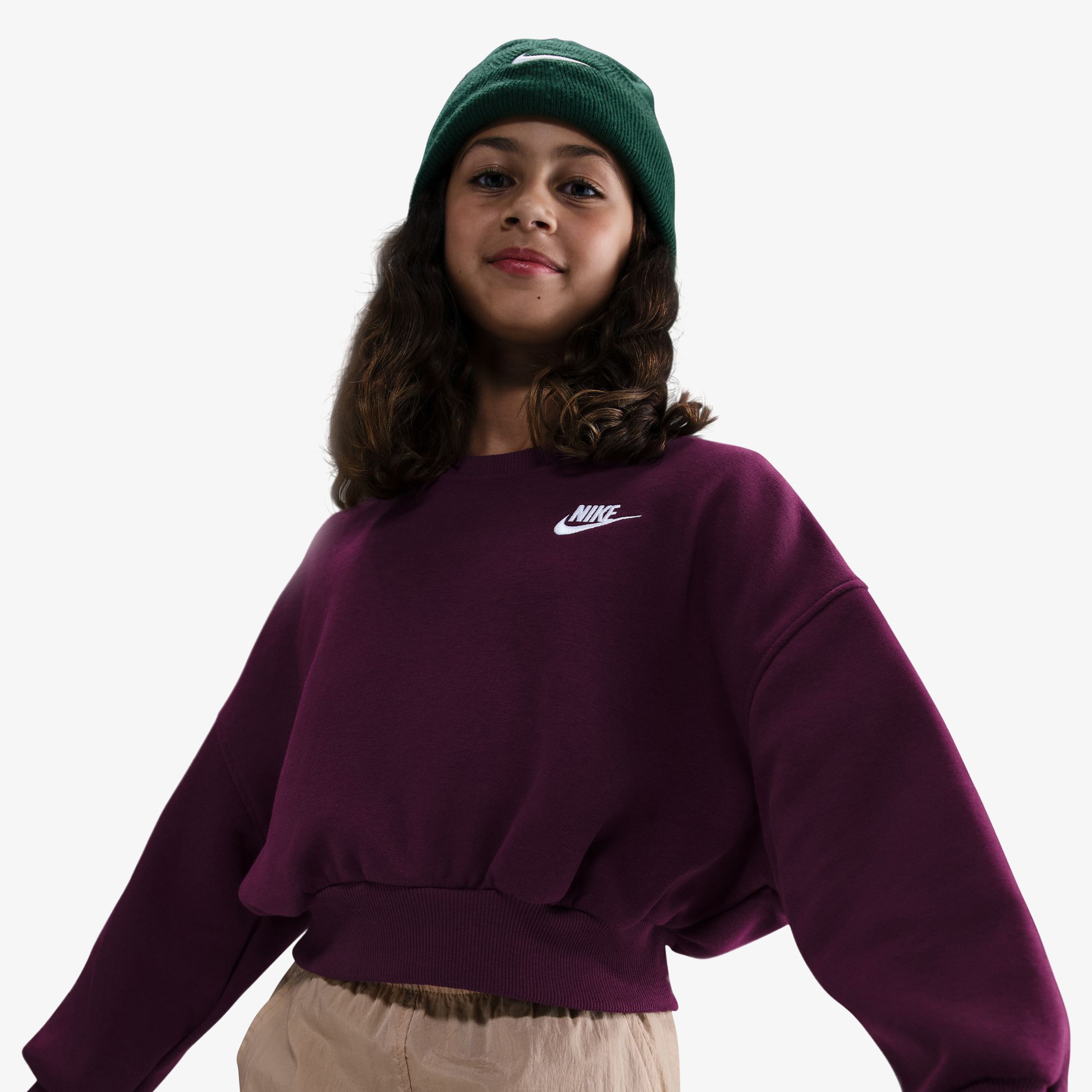Nike Sportswear Club Fleece Çocuk Bordo Sweatshirt