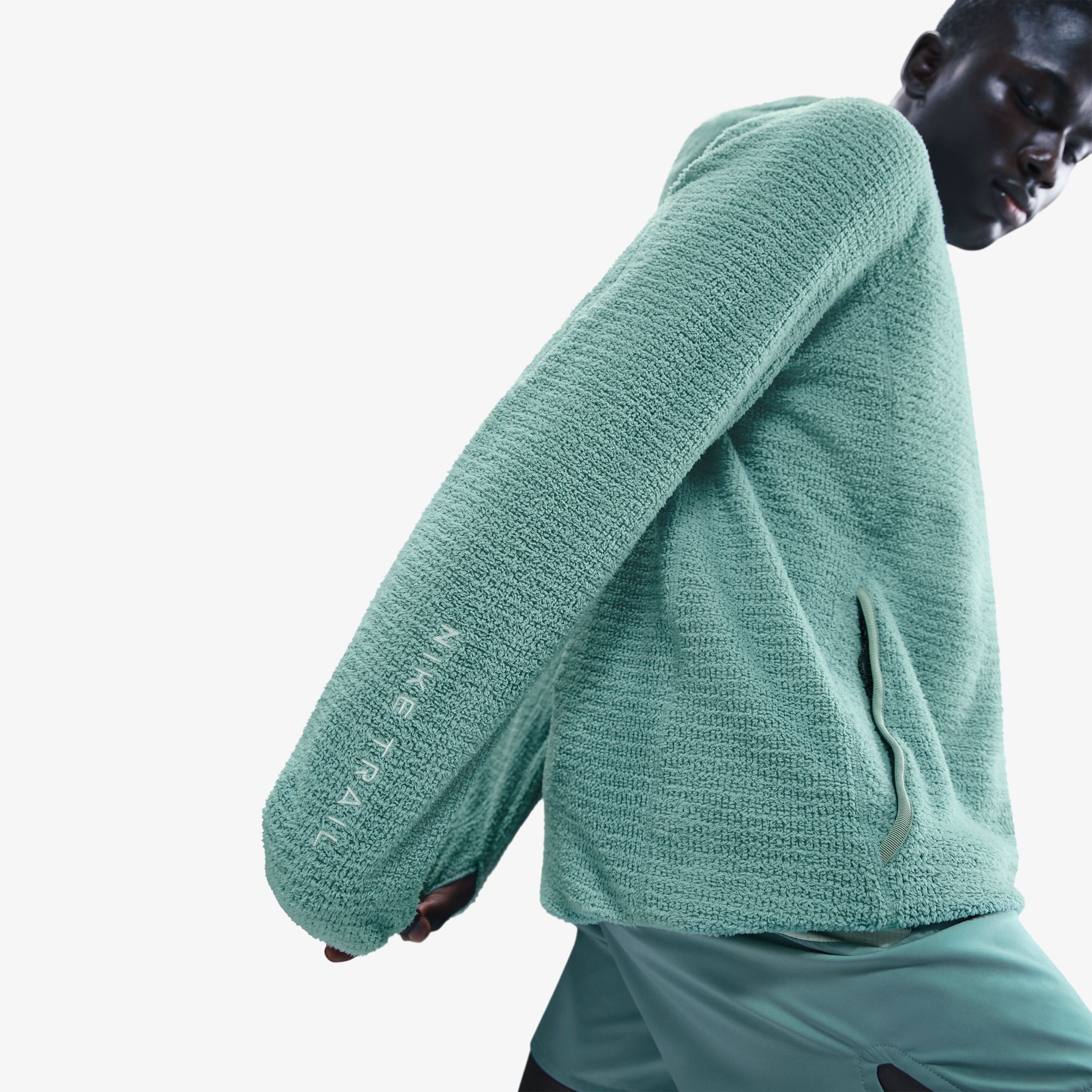 Nike Trail Erkek Yeşil Koşu Ceketi