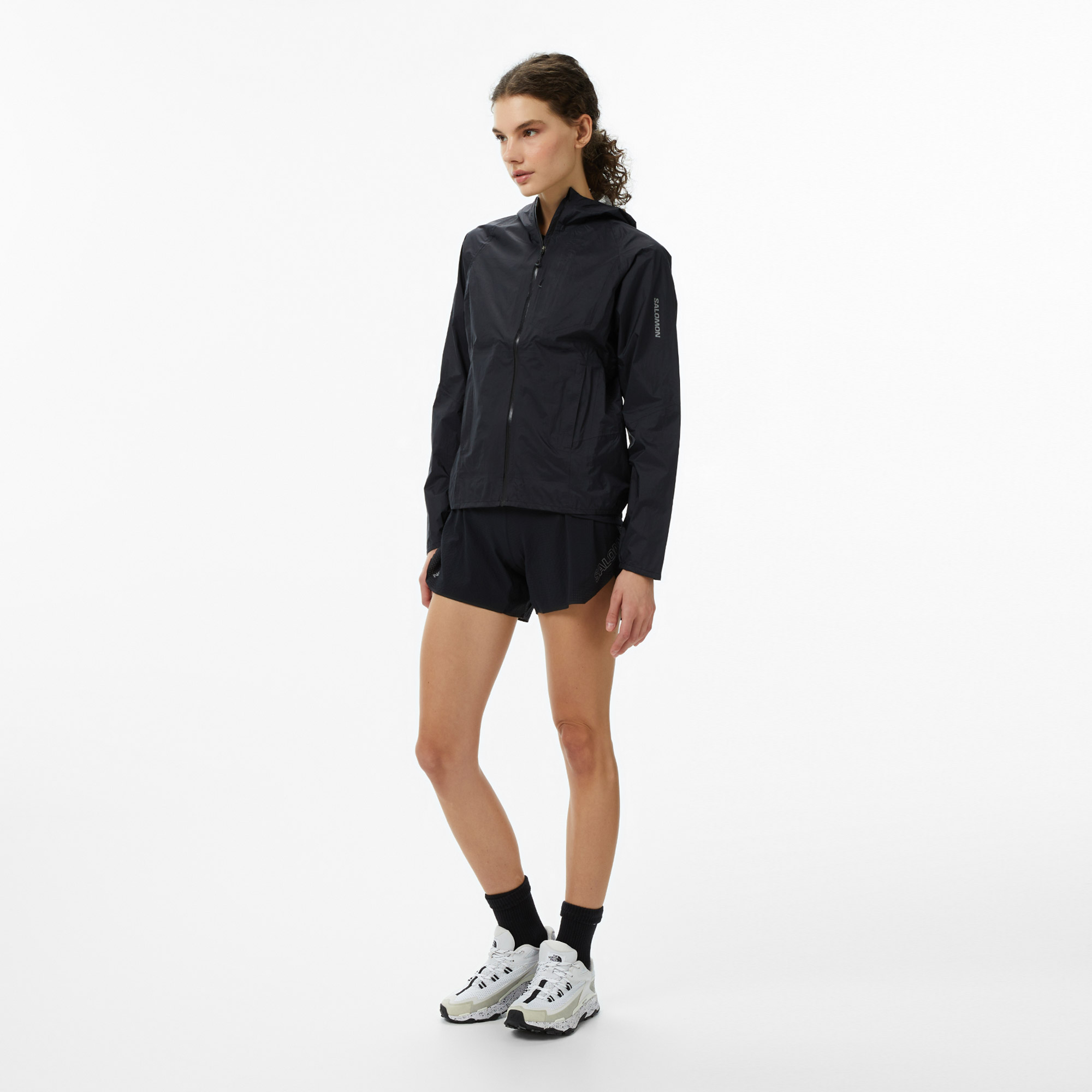 Salomon Bonatti Waterproof Kadın Siyah Yağmurluk