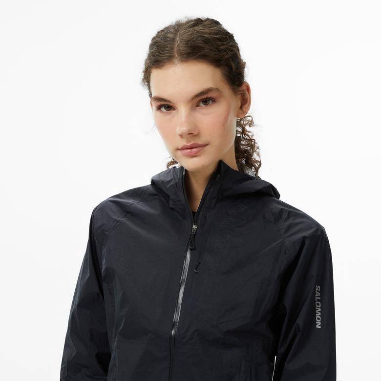 Salomon Bonatti Waterproof Kadın Siyah Yağmurluk