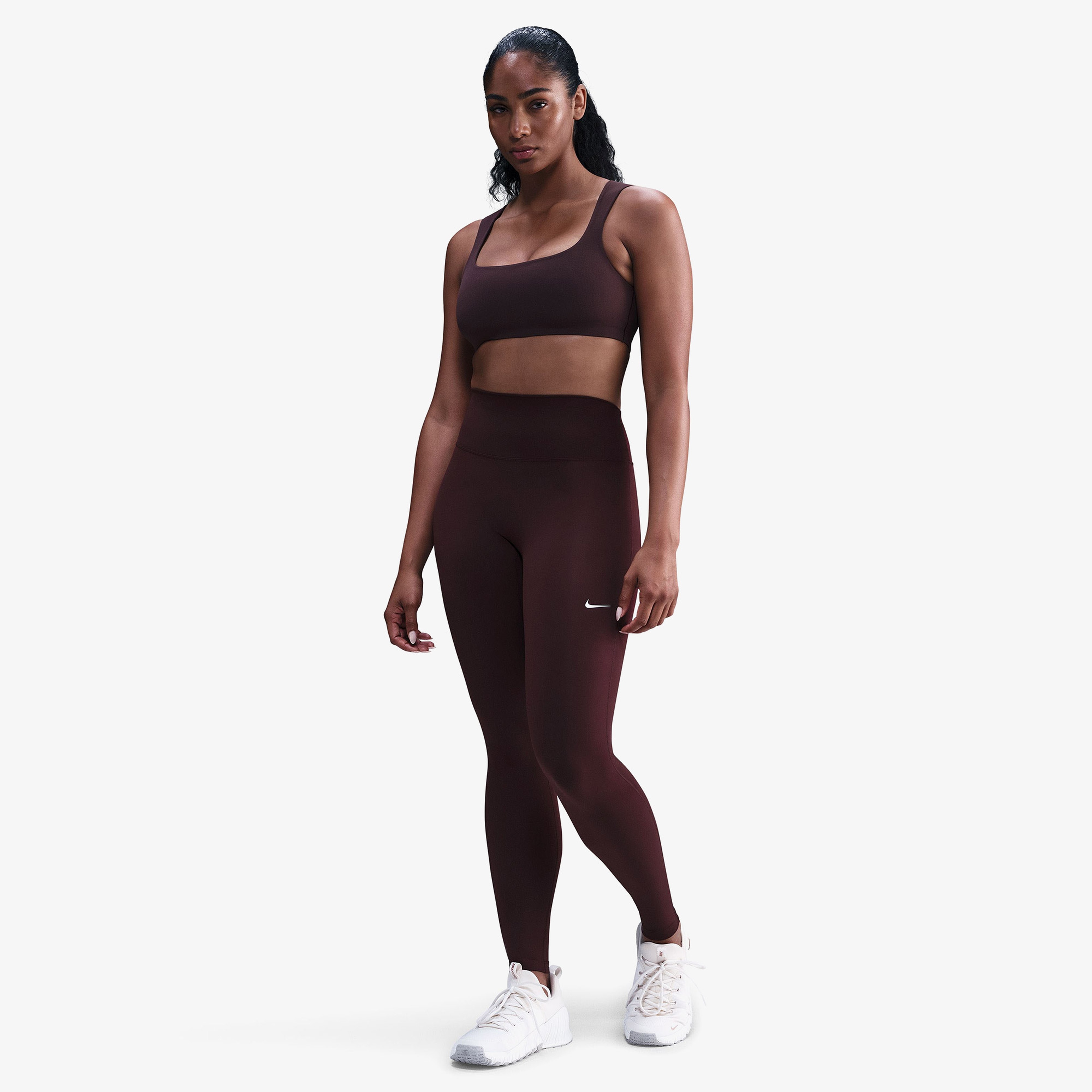 Nike One Seamless Front Kadın Bordo Antrenman Tayt