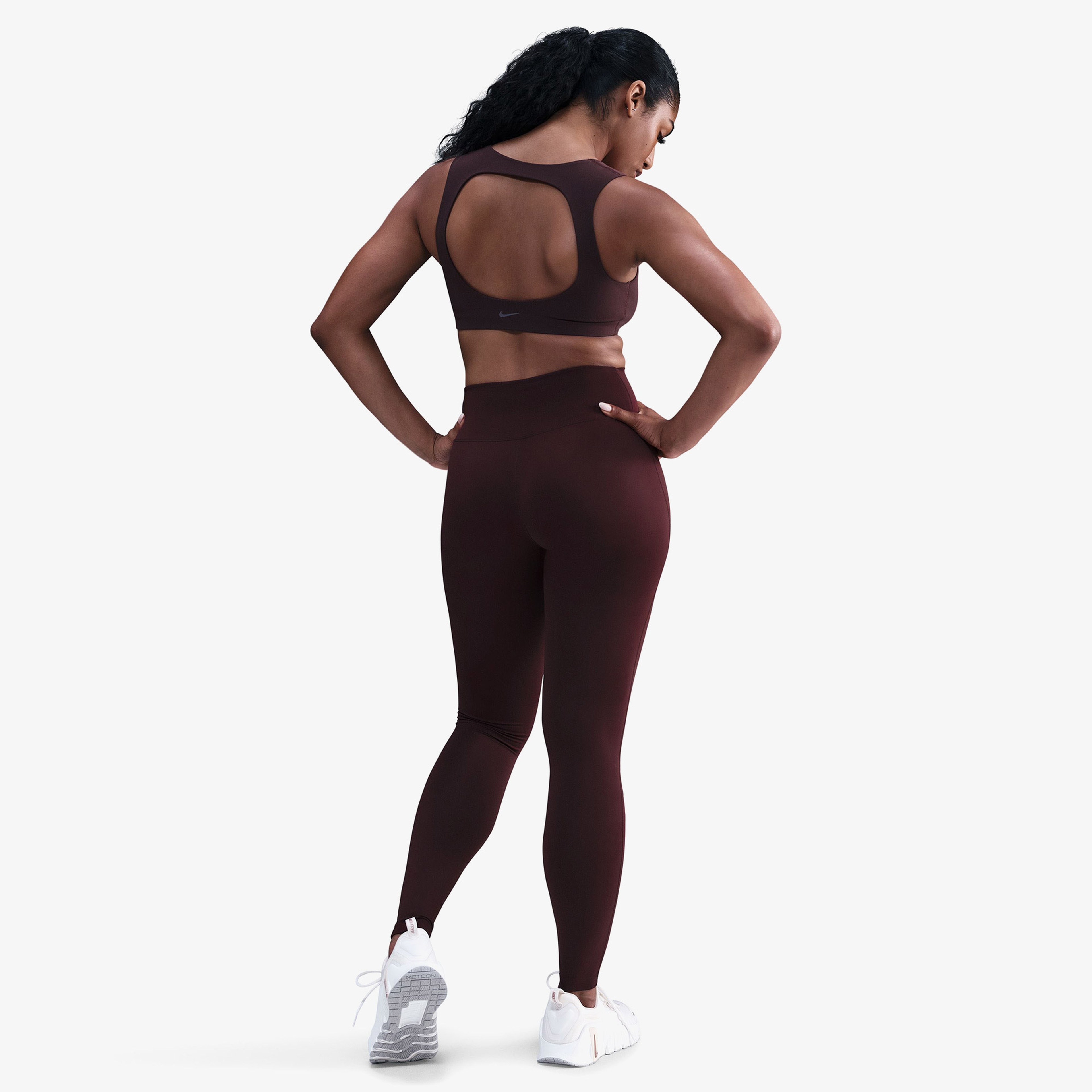 Nike One Seamless Front Kadın Bordo Antrenman Tayt