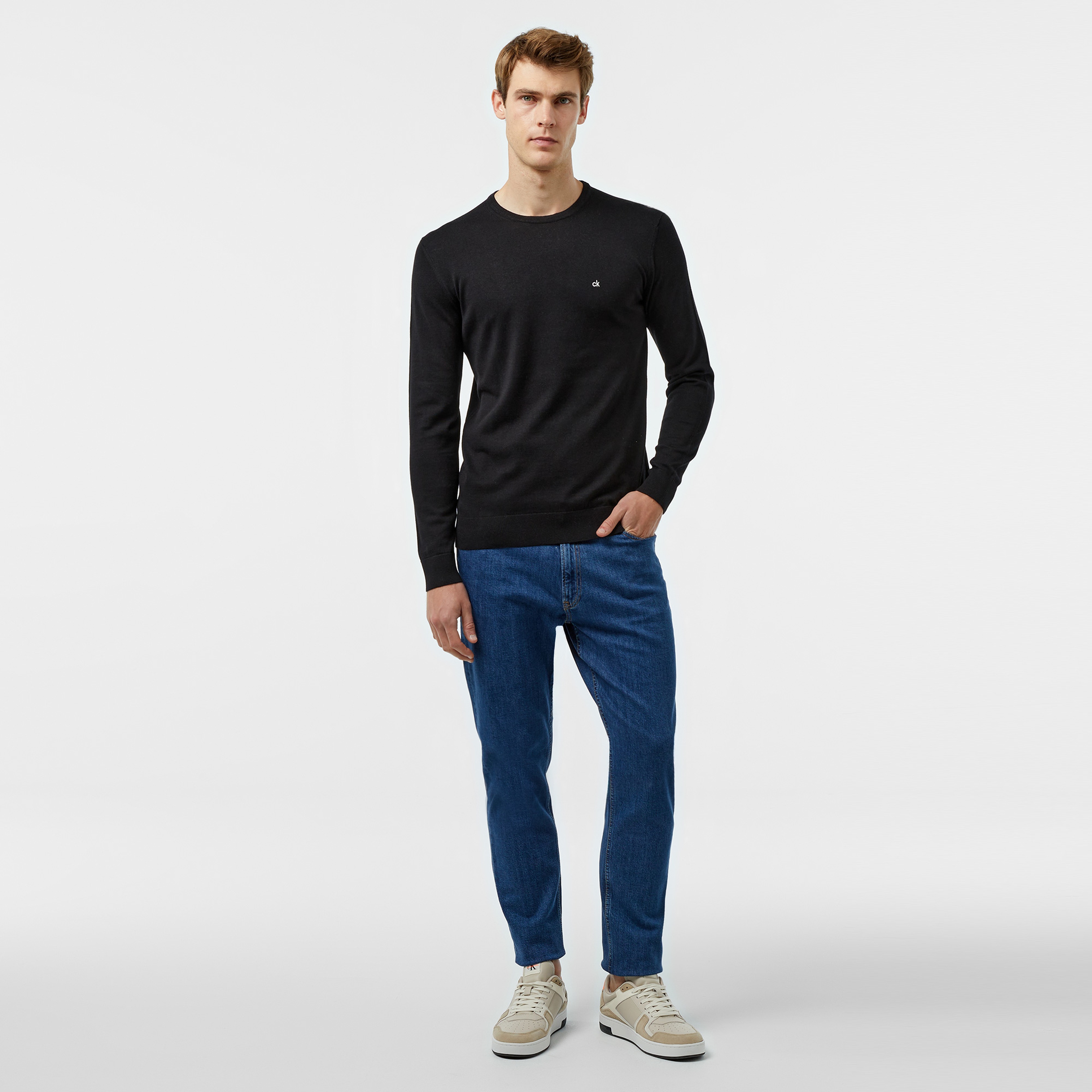 Calvin Klein Erkek Siyah Triko