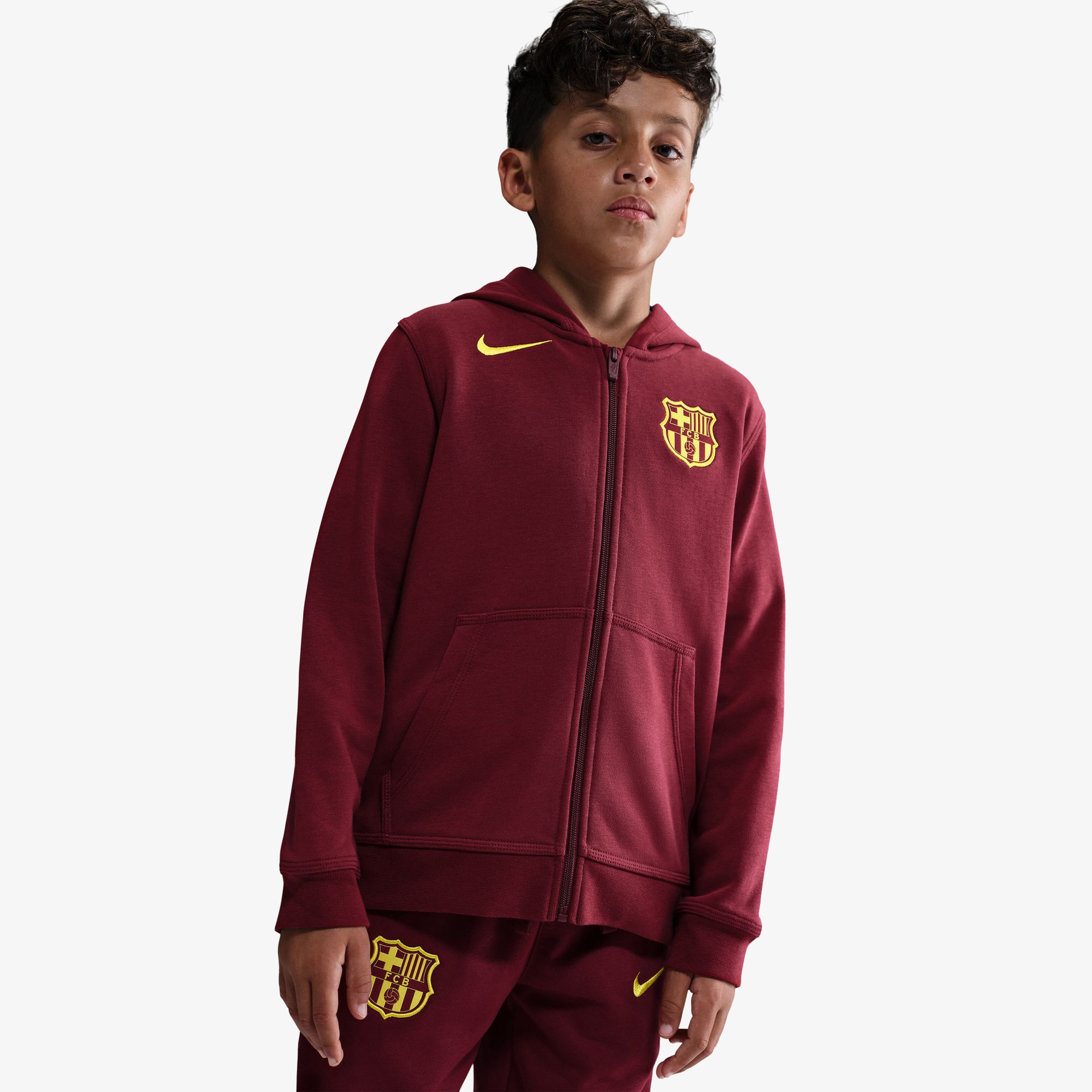Nike FC Barcelona SE Çocuk Kırmızı Futbol Sweatshirt