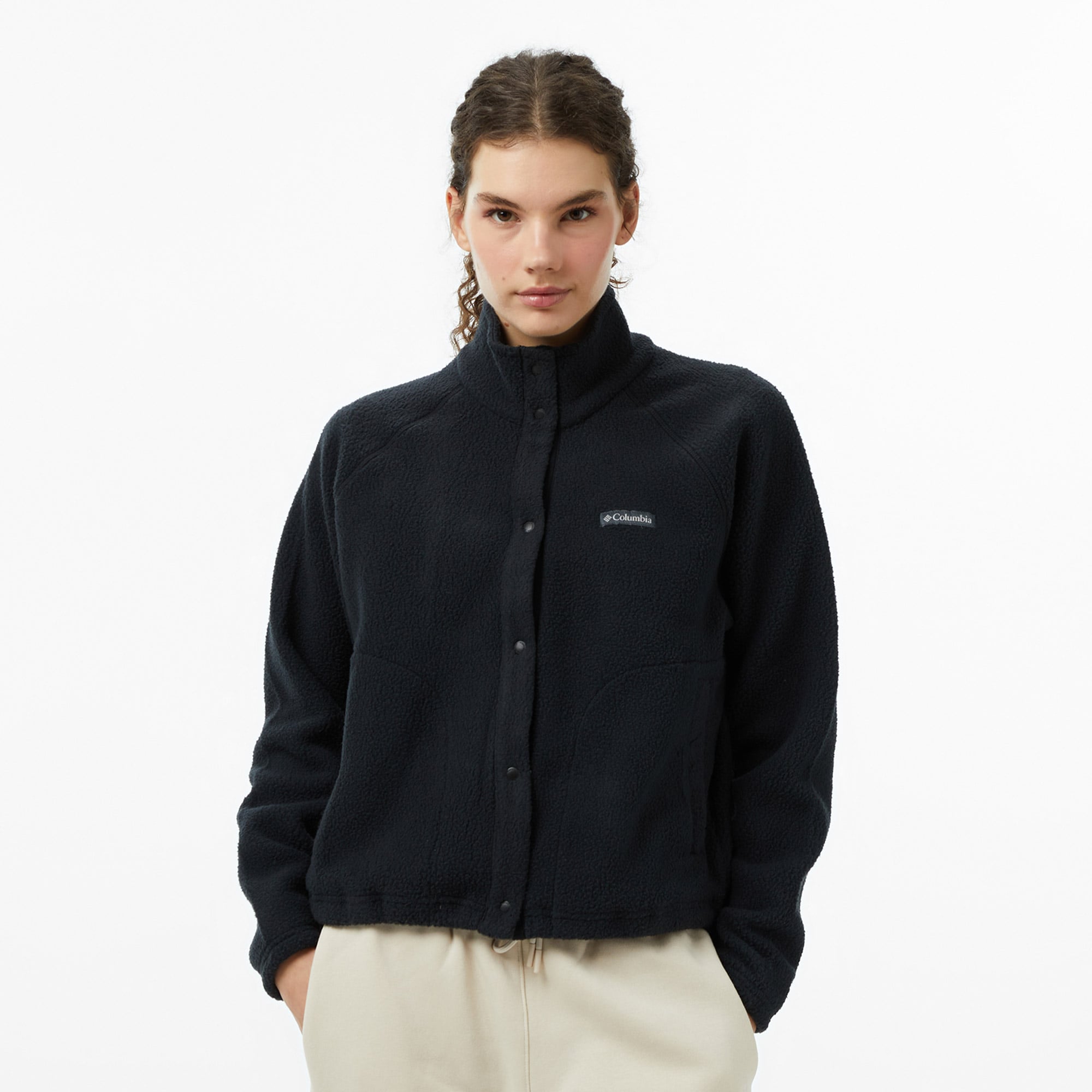 Columbia Jasper Ridge Pebbled Fleece Full Snap Kadın Siyah Outdoor