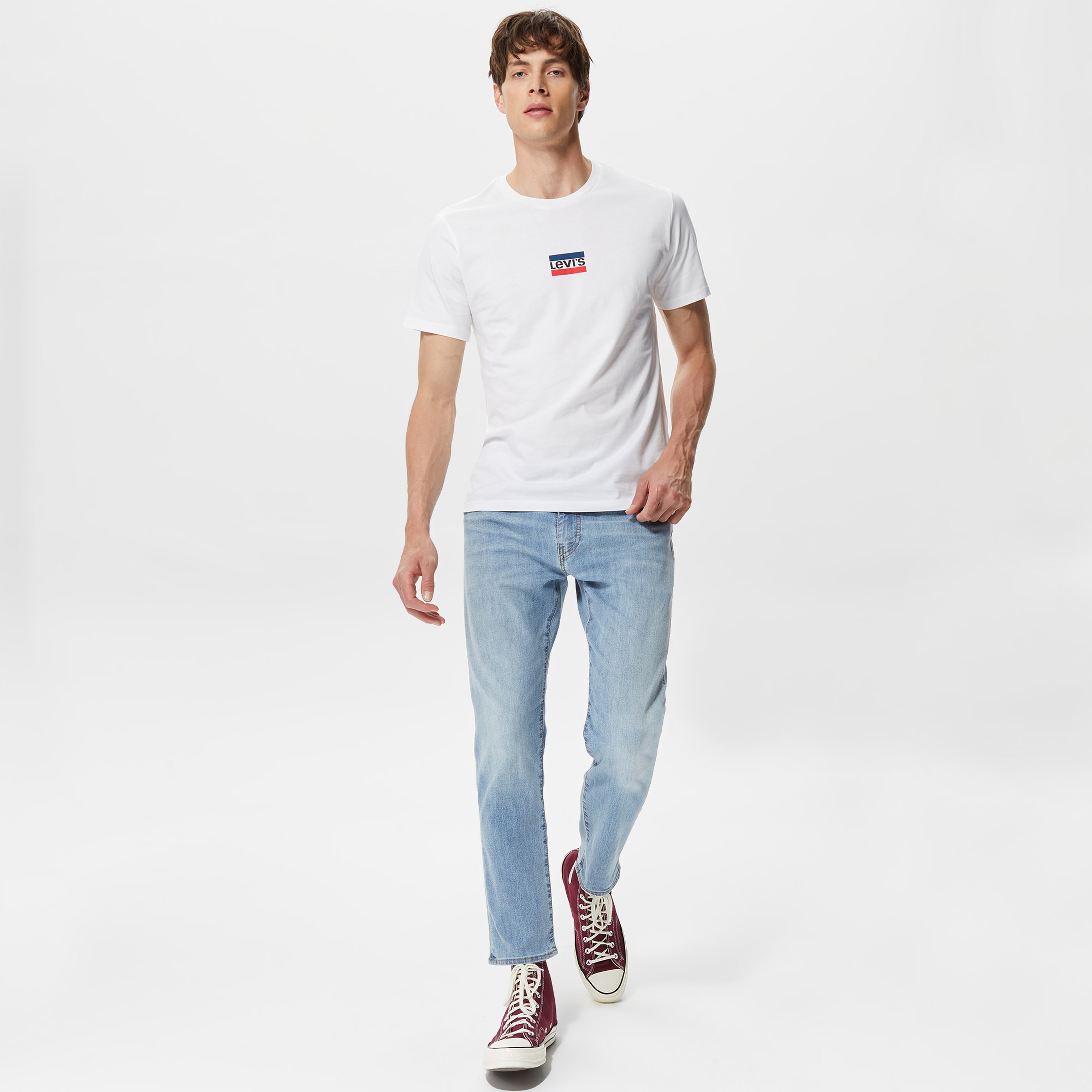 Levi's Graphic Crewneck Erkek Beyaz T-Shirt