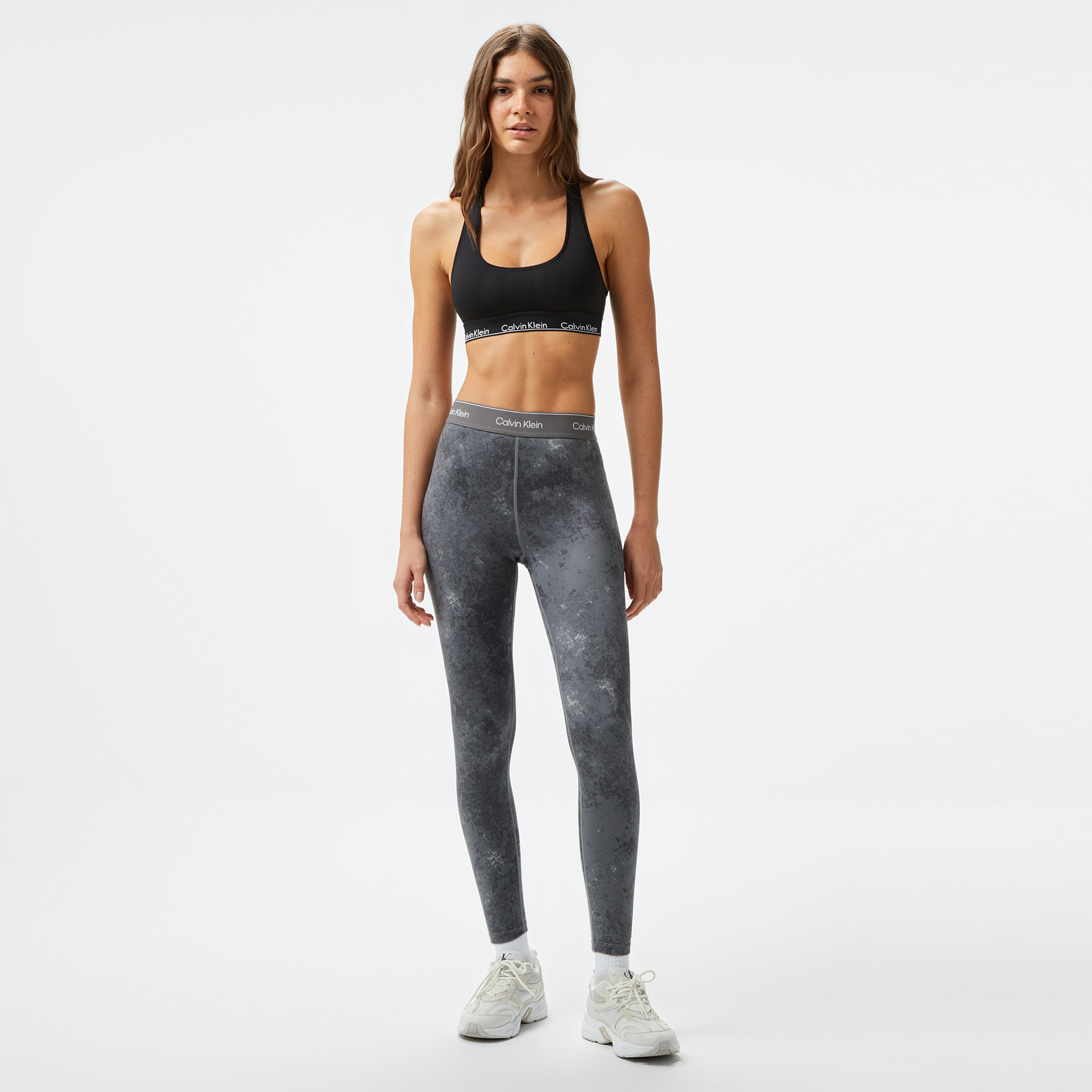 Calvin Klein High Rise Kadın Gri Tayt