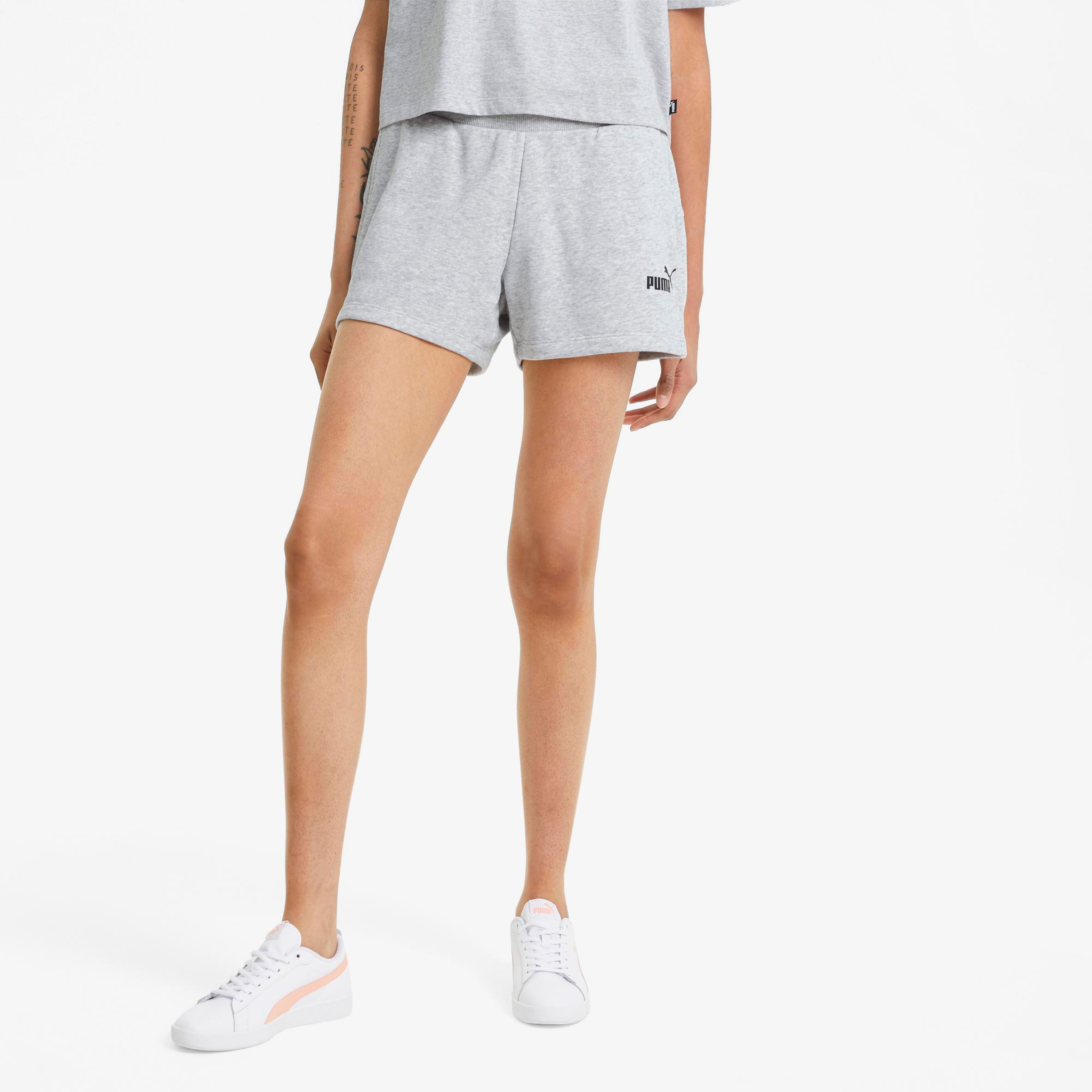 Puma Essential 4" Kadın Gri Şort