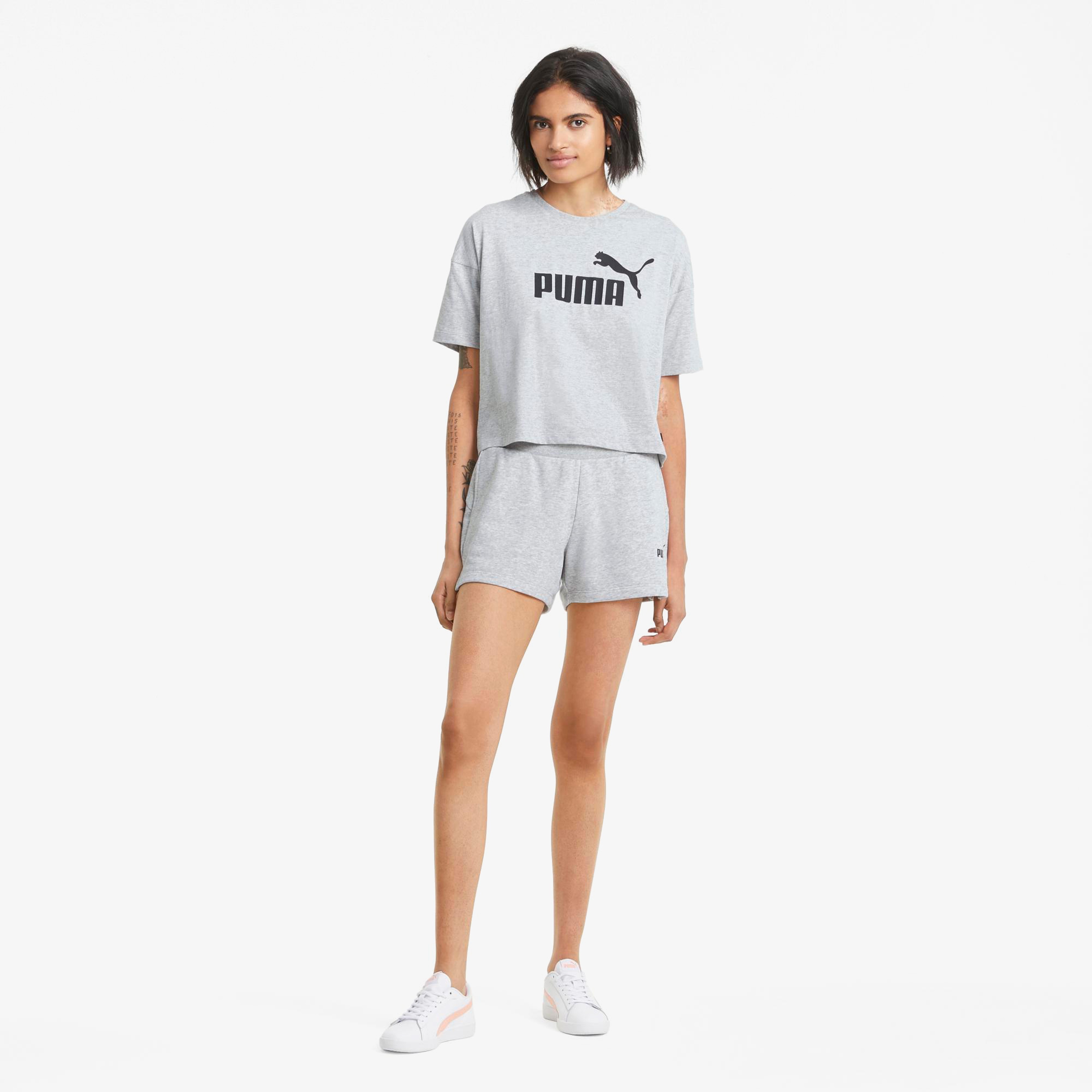 Puma Essential 4" Kadın Gri Şort