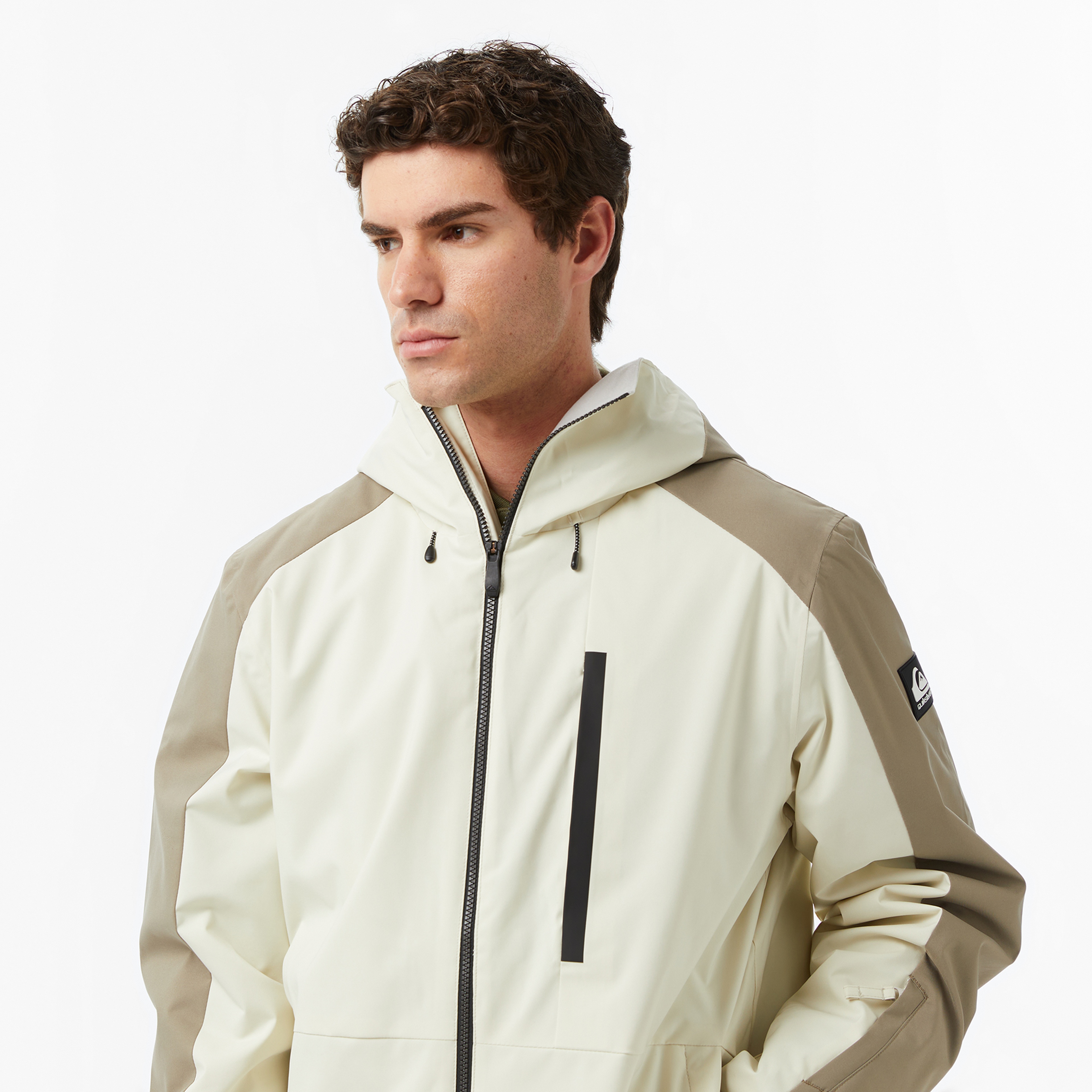 Quiksilver Mission Block Erkek Krem Kayak Montu