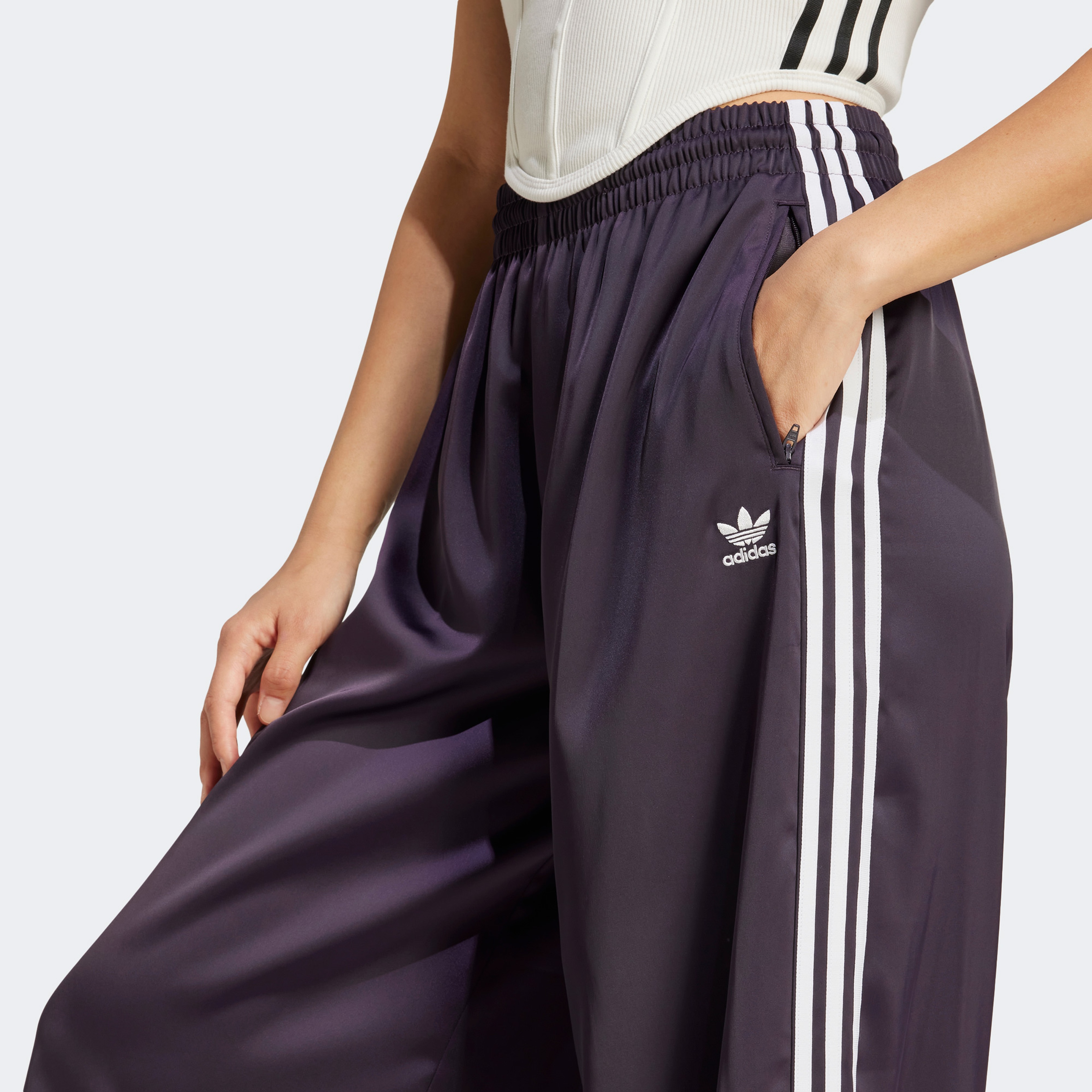 adidas Satin Tpl Kadın Mor Eşofman Altı