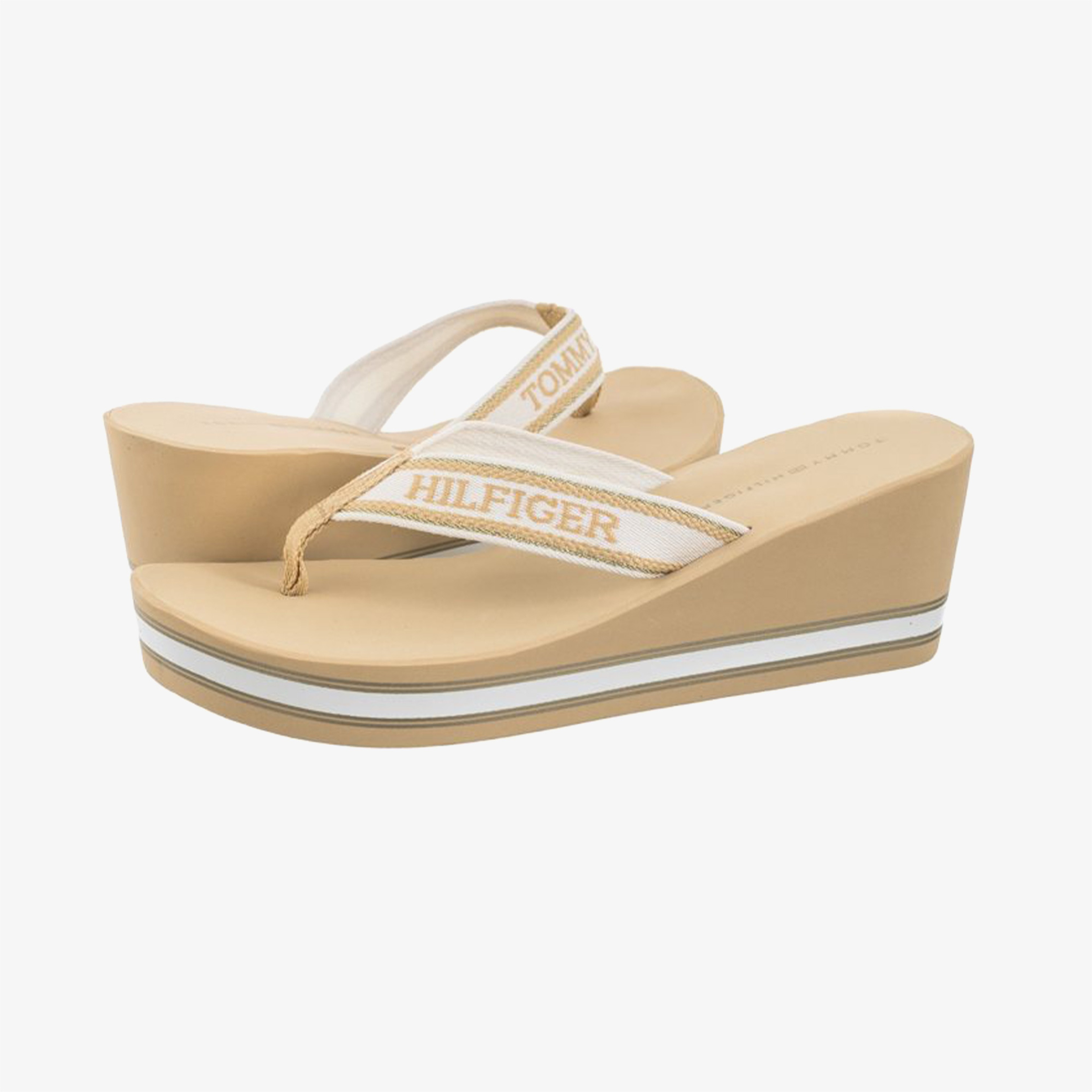 Tommy Hilfiger Wedge Beach Kadın Bej Terlik