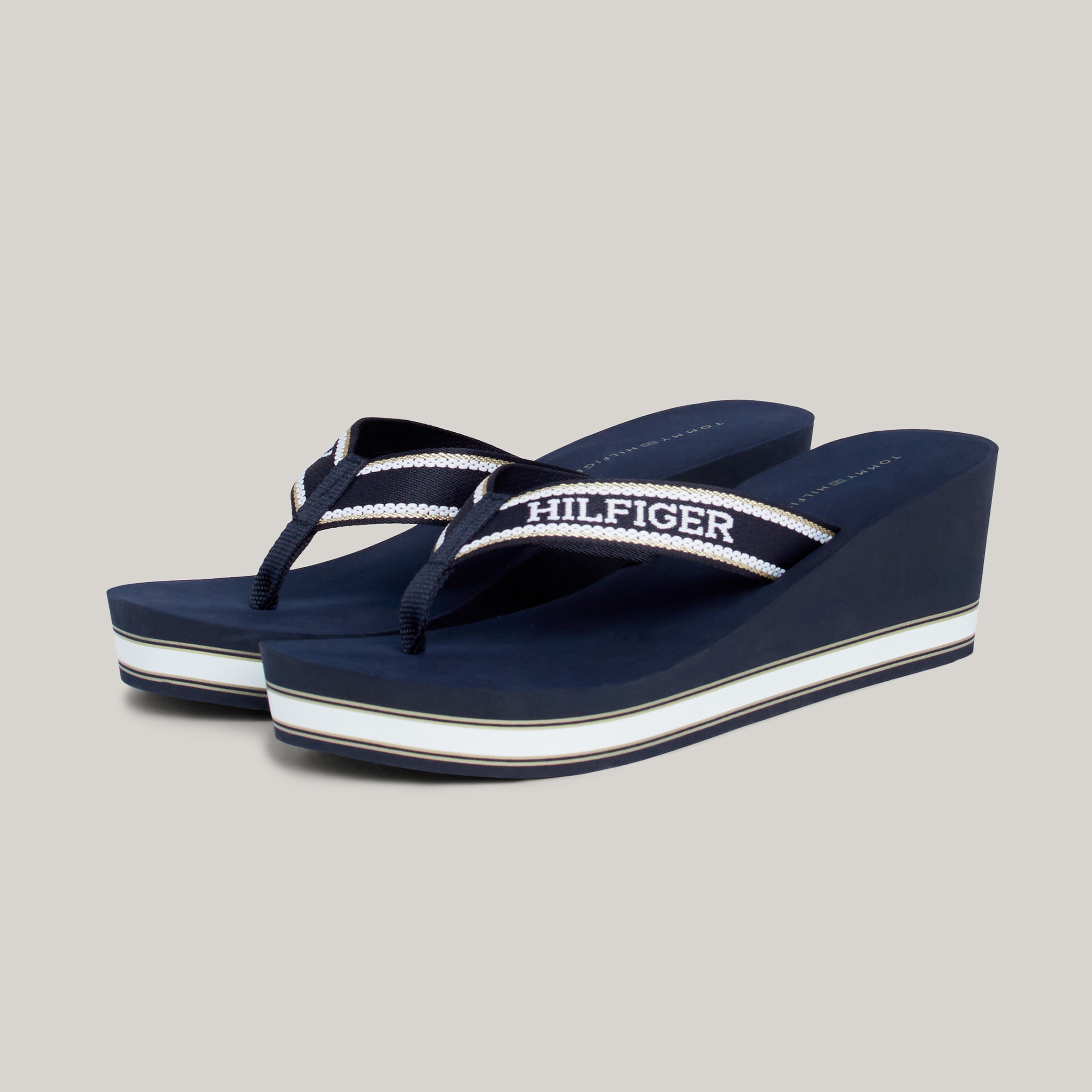 Tommy Hilfiger Wedge Beach Kadın Lacivert Terlik