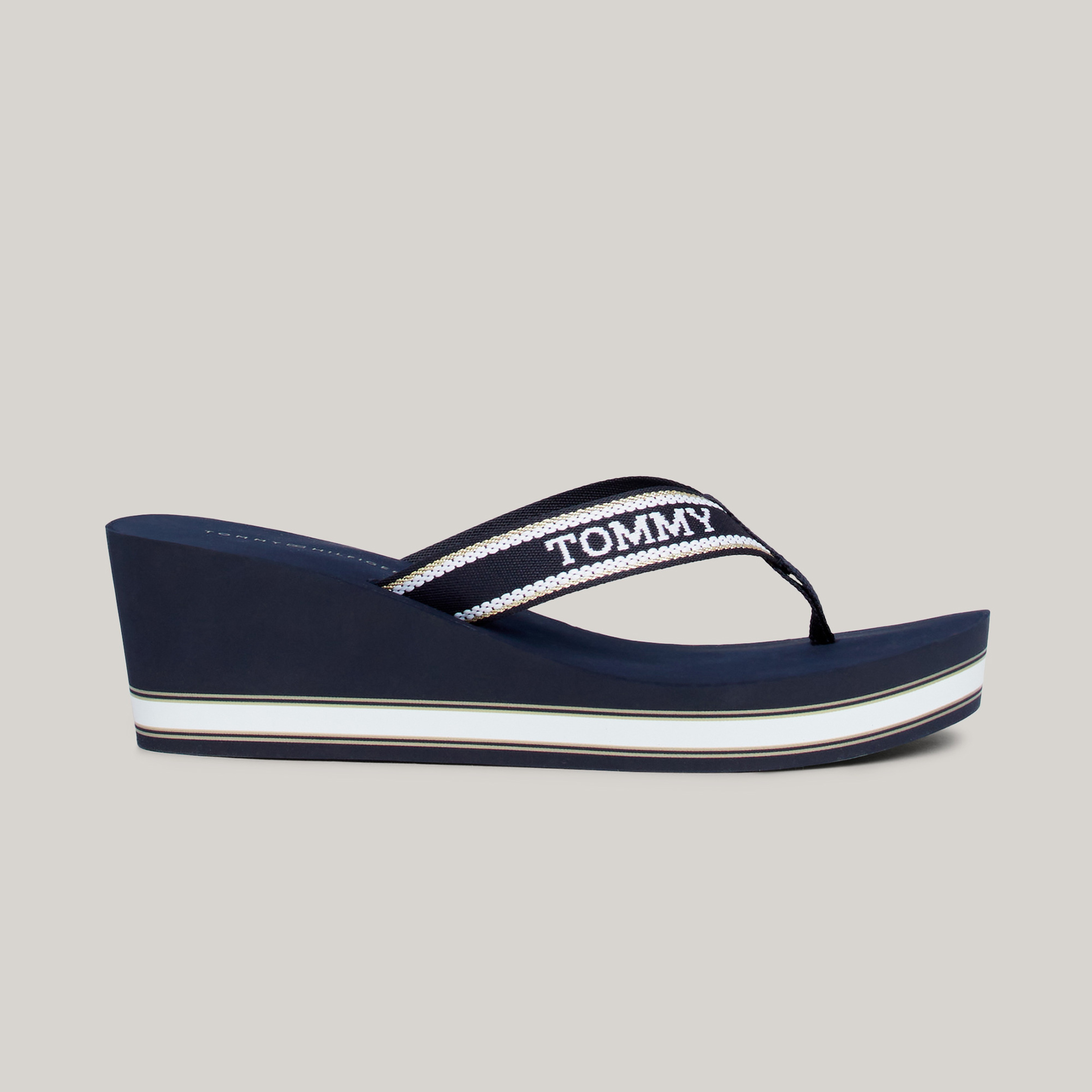 Tommy Hilfiger Wedge Beach Kadın Lacivert Terlik