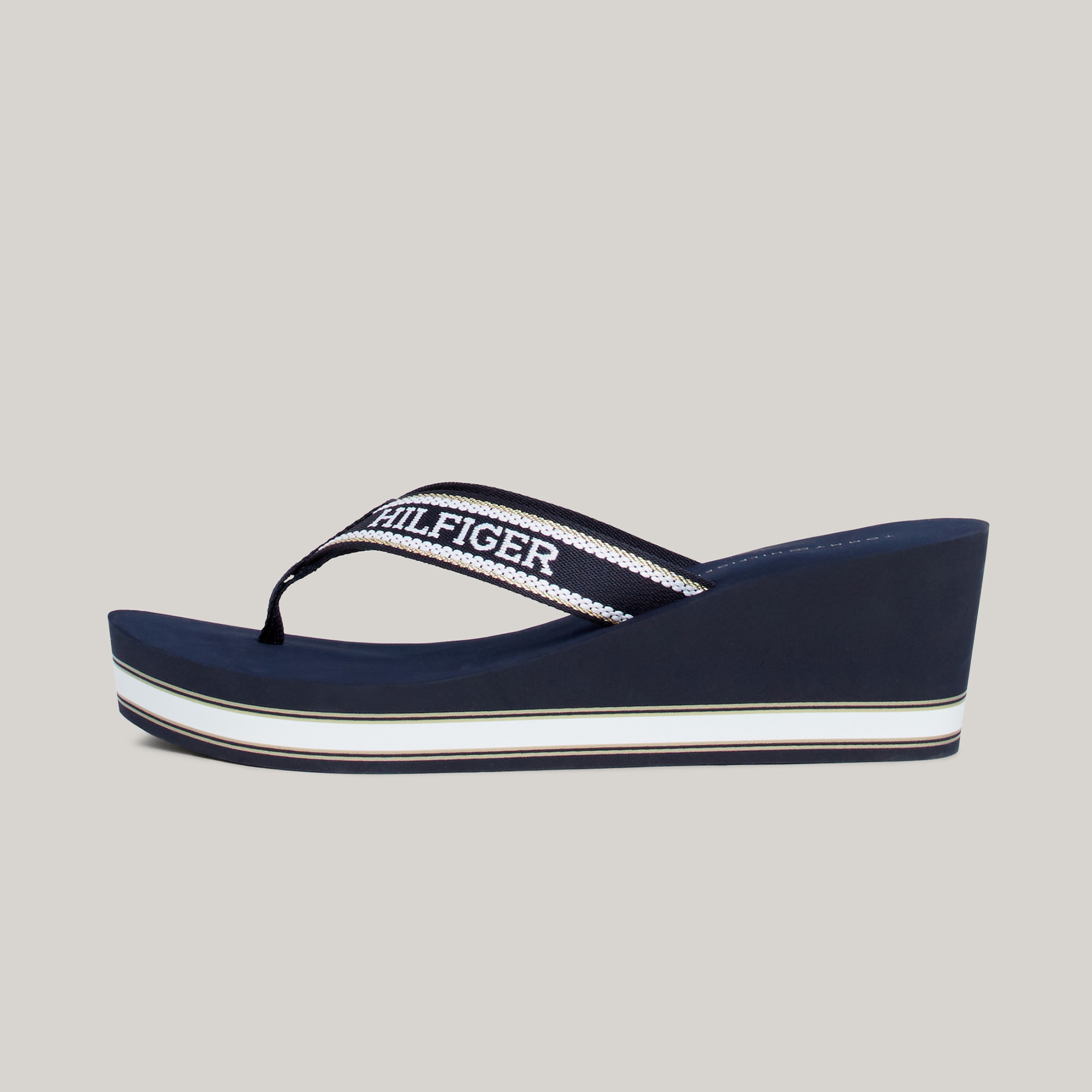 Tommy Hilfiger Wedge Beach Kadın Lacivert Terlik