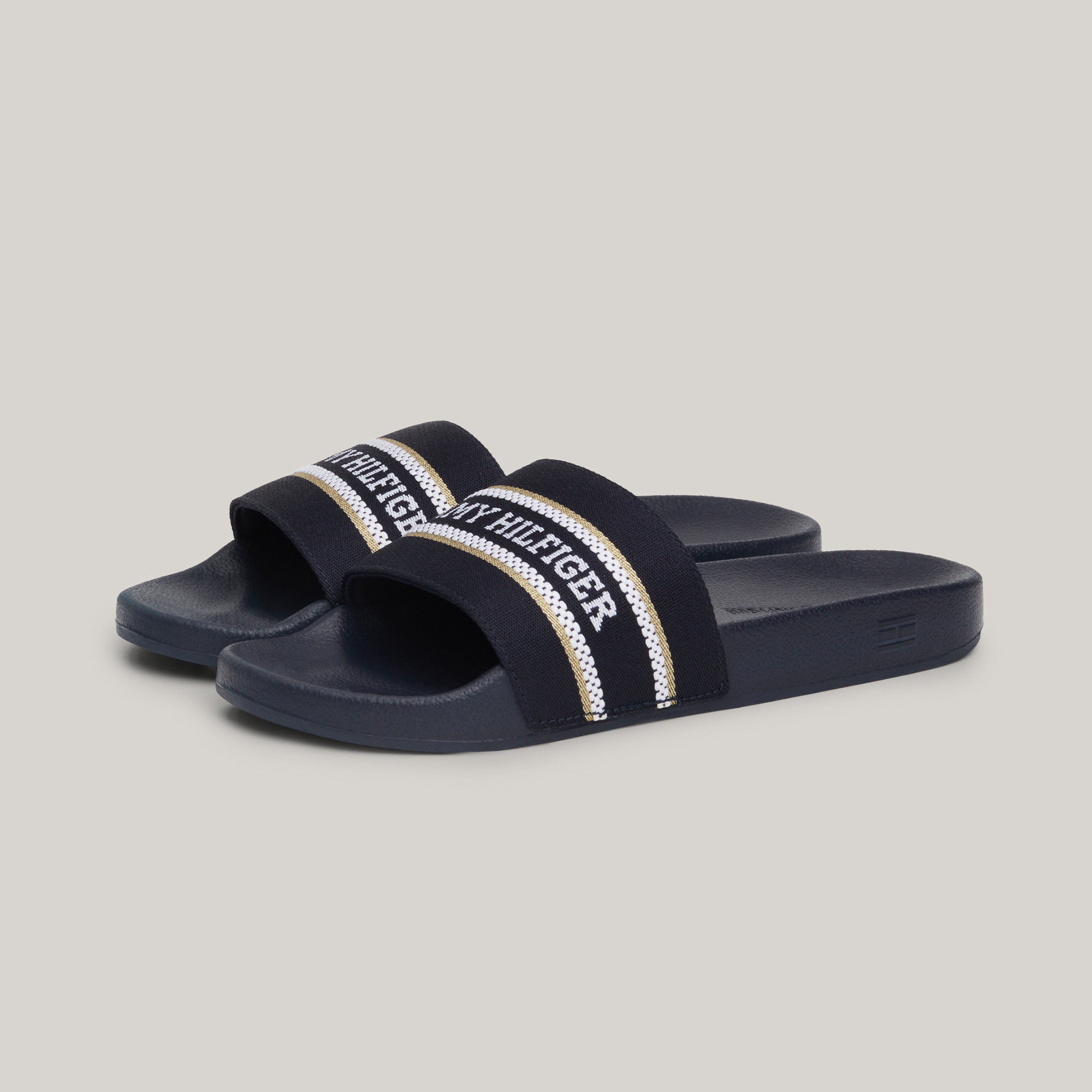 Tommy Hilfiger Poolslide Webbing Kadın Lacivert Terlik