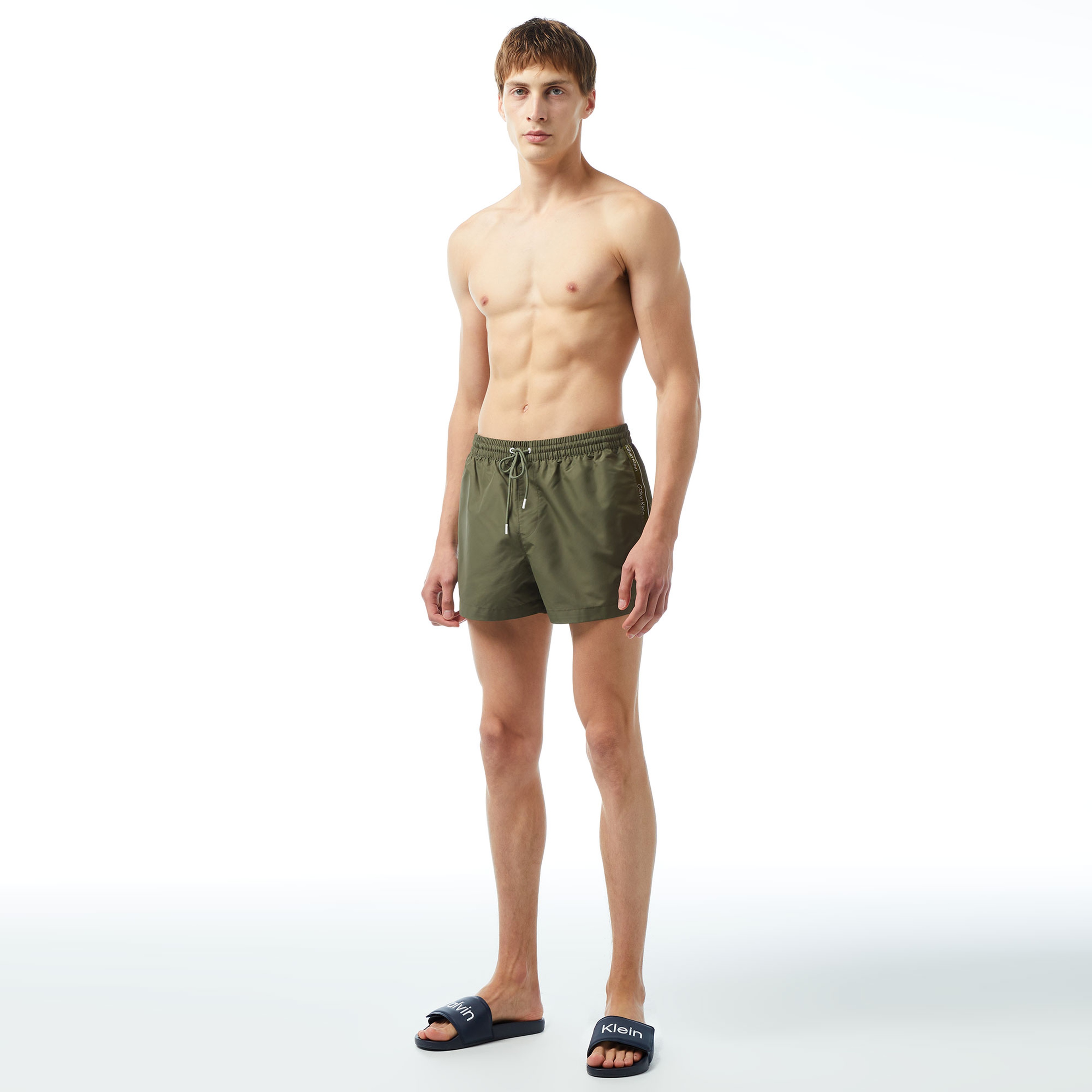 Calvin Klein Core Logo Tape Erkek Yeşil Mayo Şort