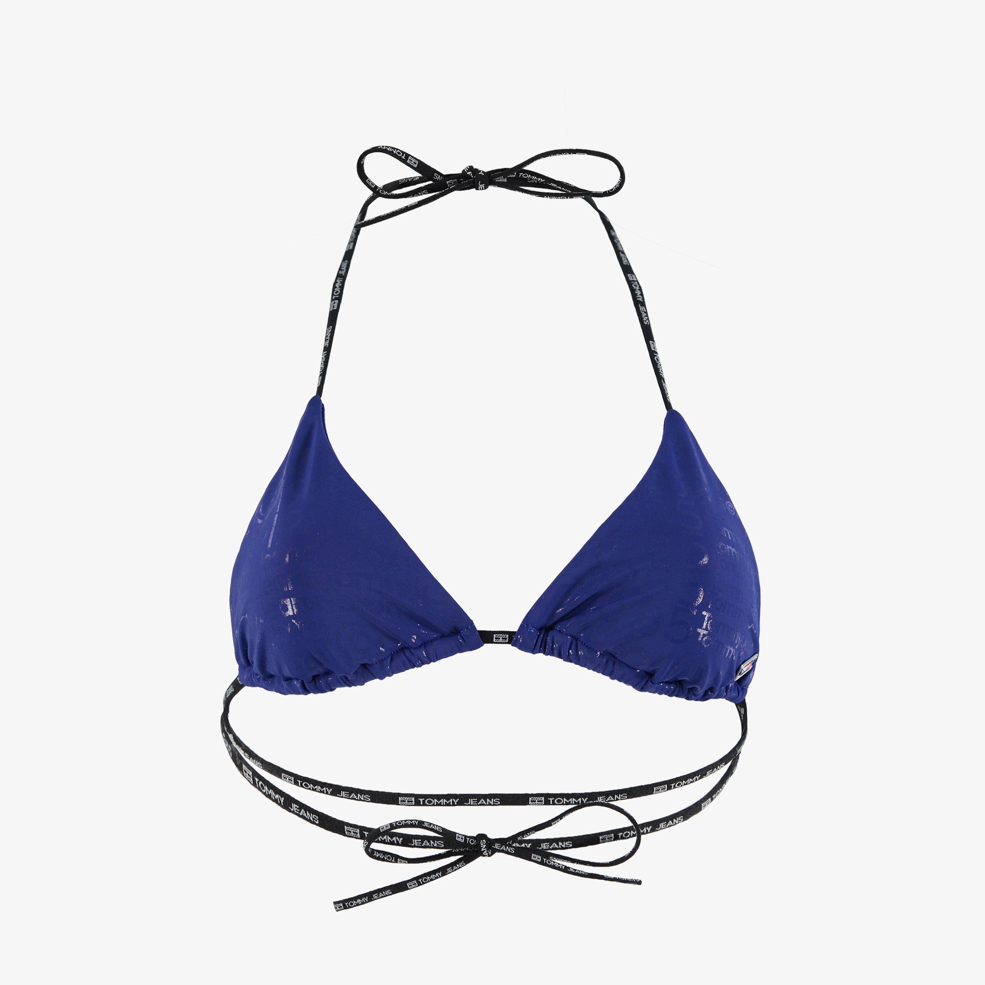Tommy Hilfiger Triangle Wrap Around Kadın Mavi Bikini Üstü