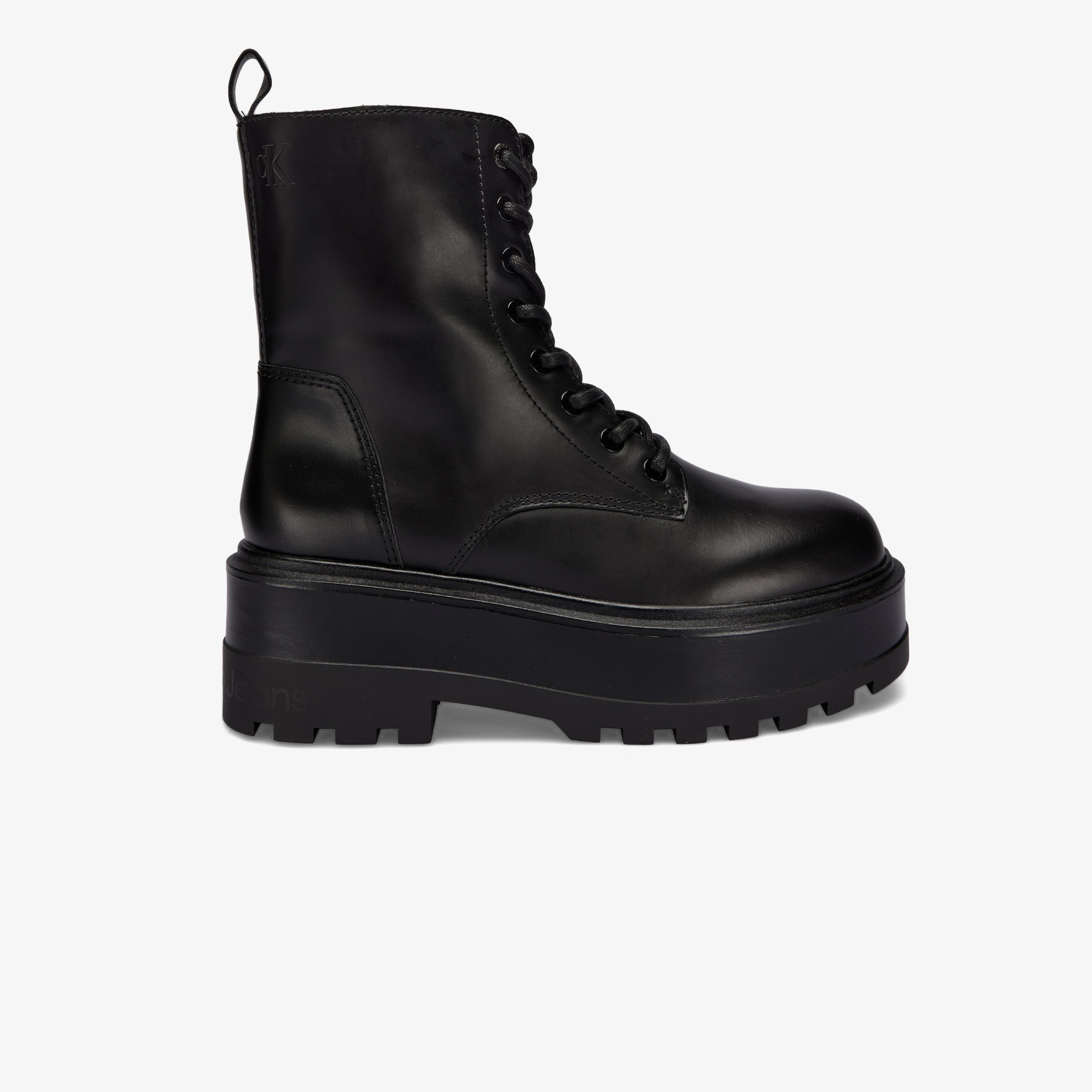 Calvin Klein Jeans Flatform Hıgh Lace Up Kadın Siyah Yağmur Botu