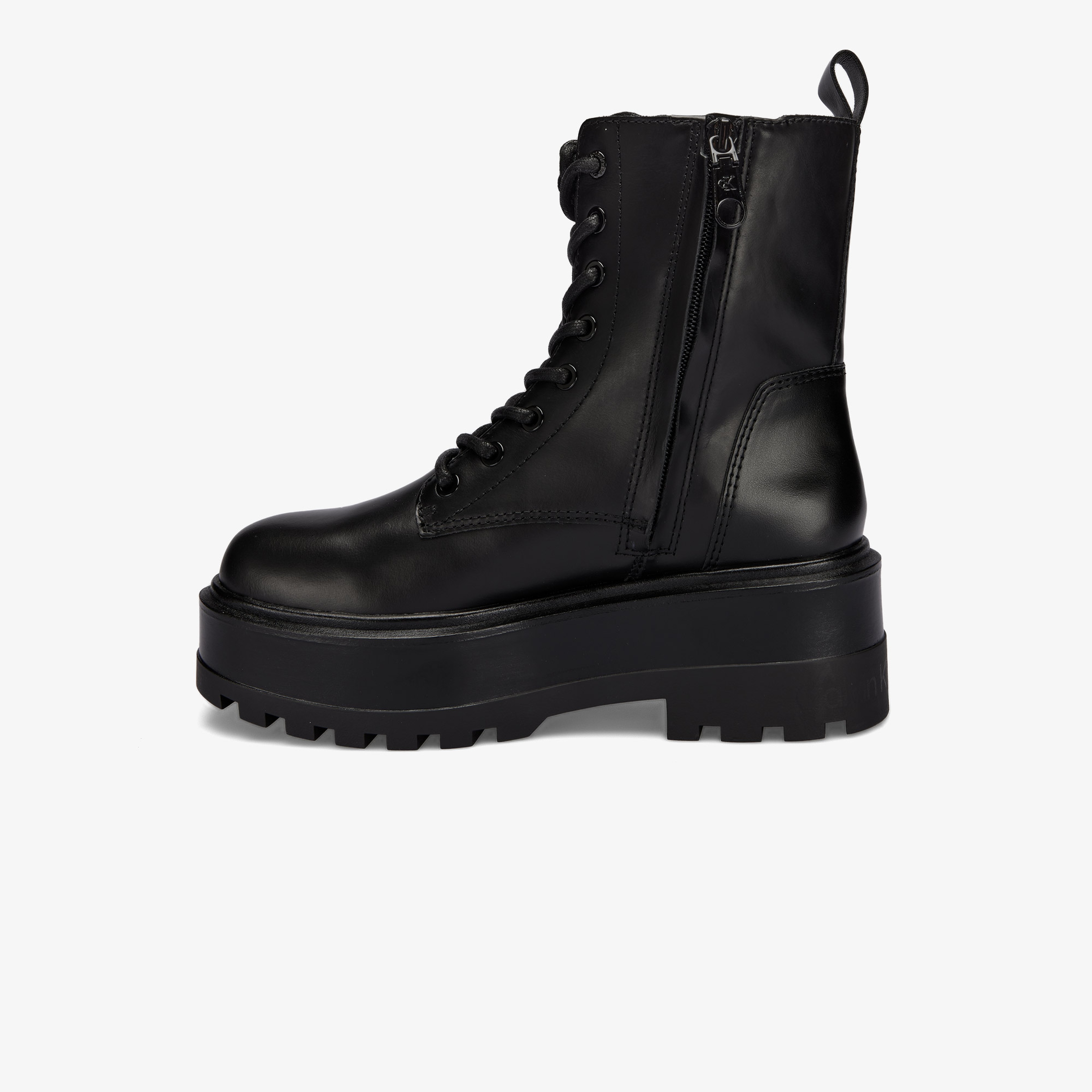 Calvin Klein Jeans Flatform Hıgh Lace Up Kadın Siyah Yağmur Botu