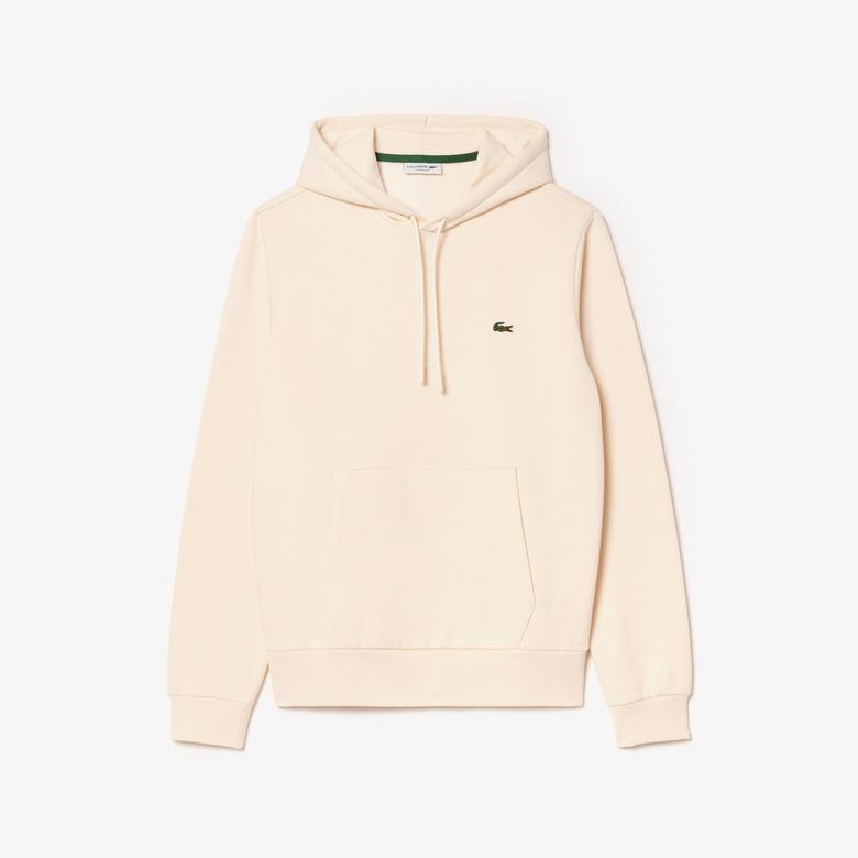 Erkek Classic Fit Kapüşonlu Bej Sweatshirt