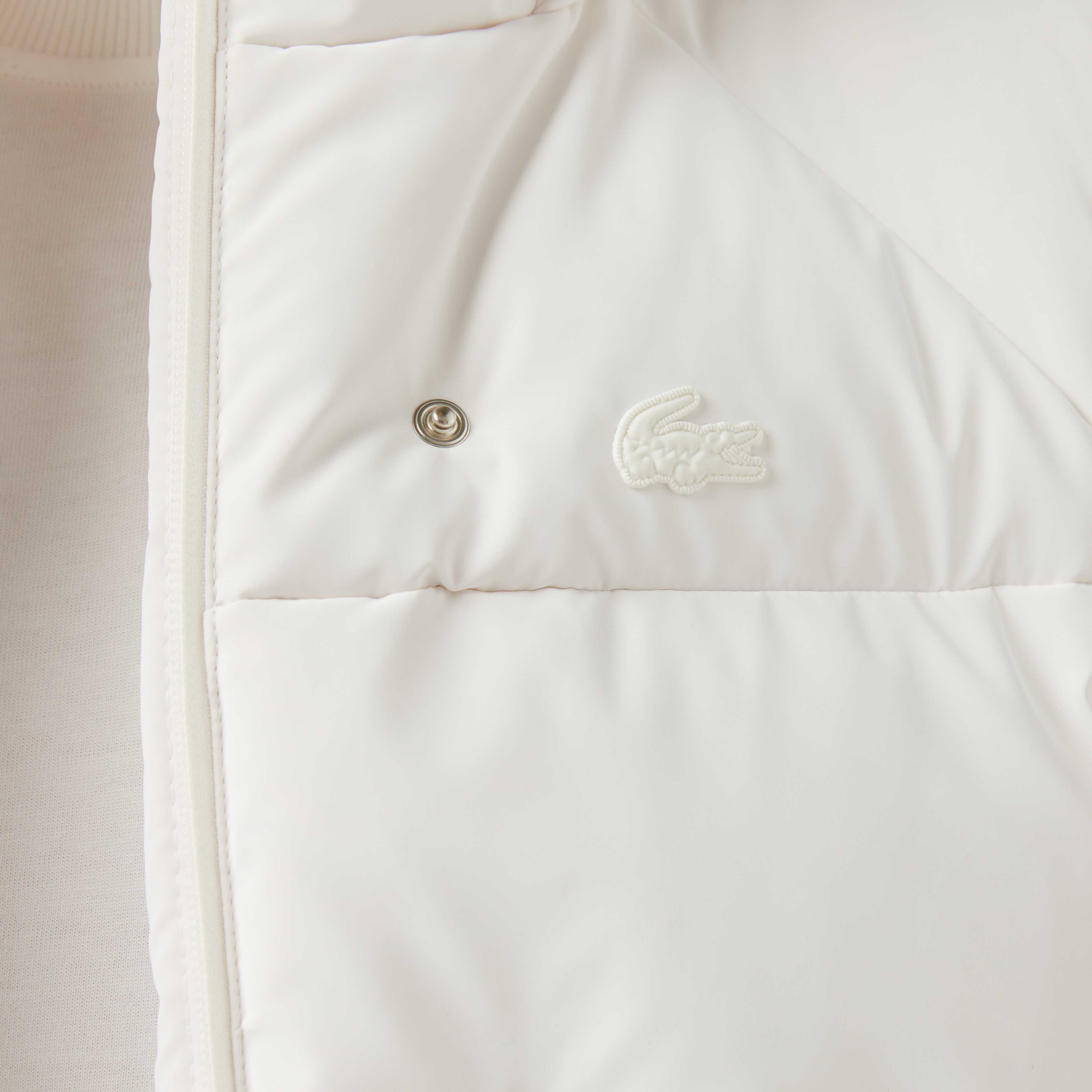 Kadın Kapüşonlu Beyaz Yelek