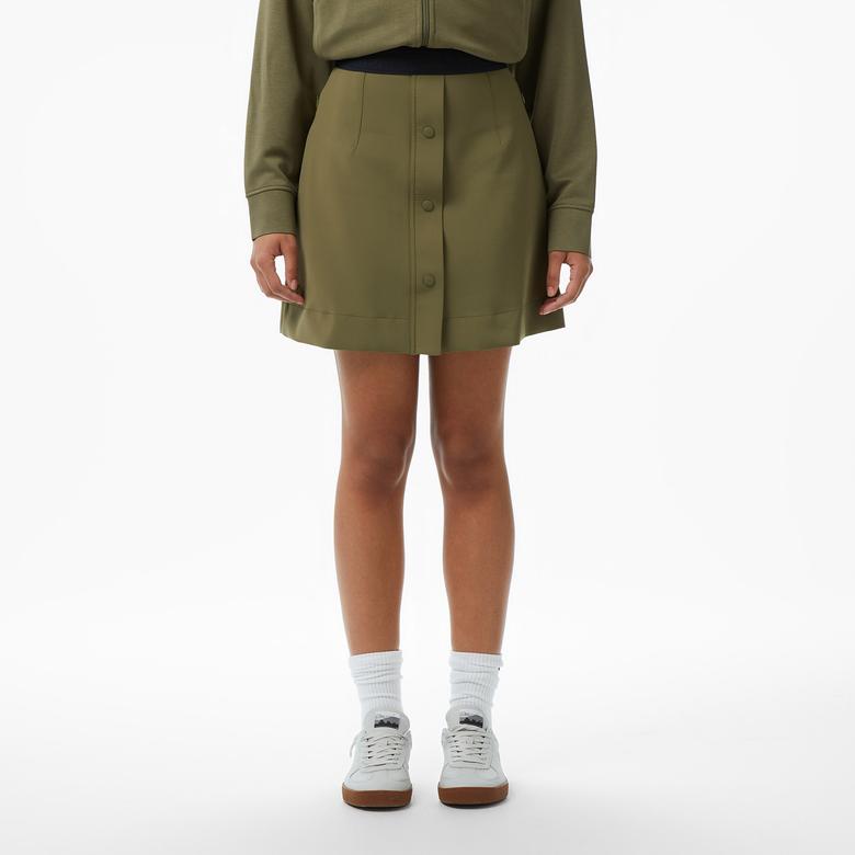 Kadın Classic Fit Haki Etek