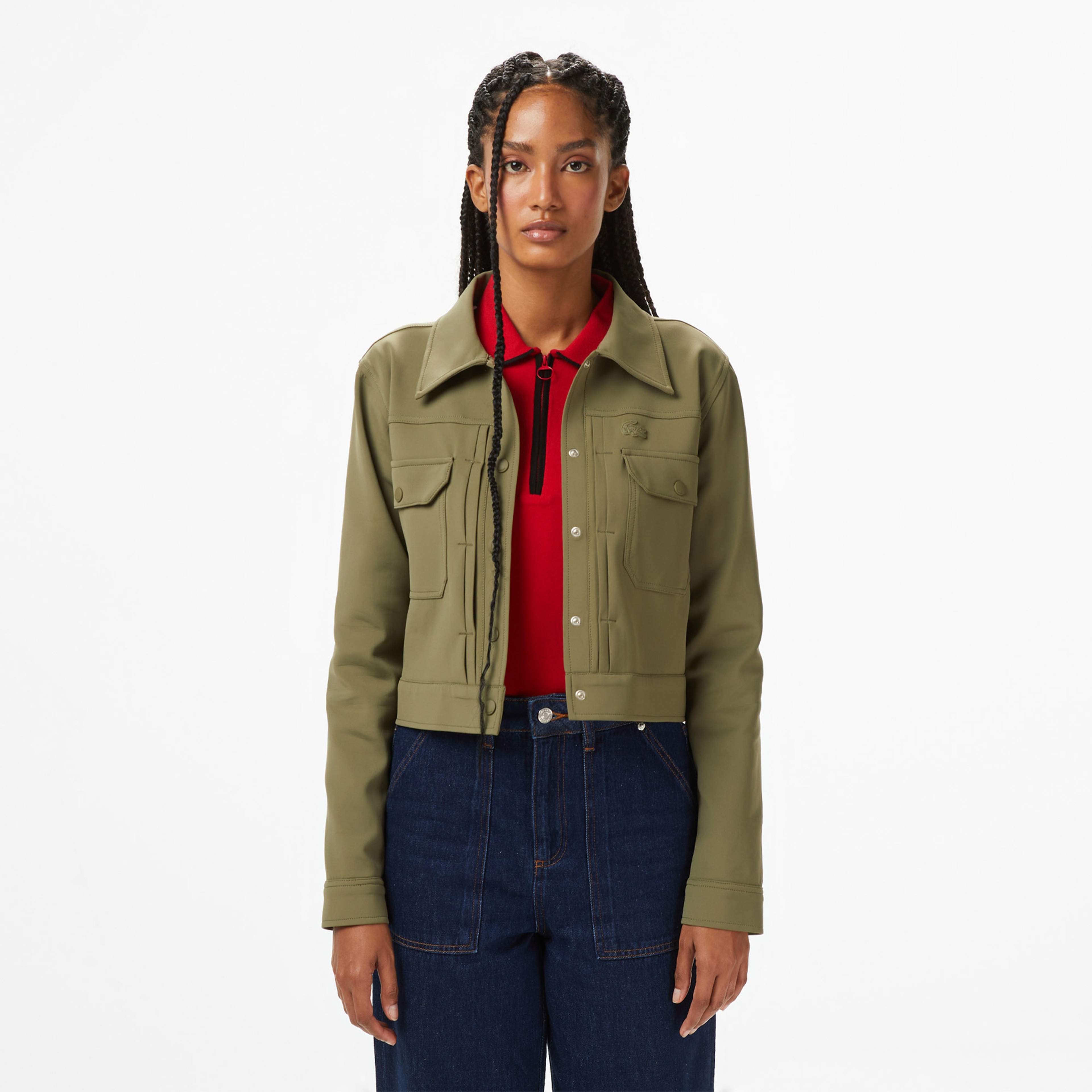 Kadın Regular Fit Haki Dış Gömlek