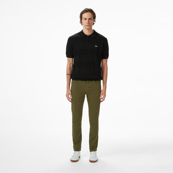 Erkek Slim Fit Haki Jean Pantolon