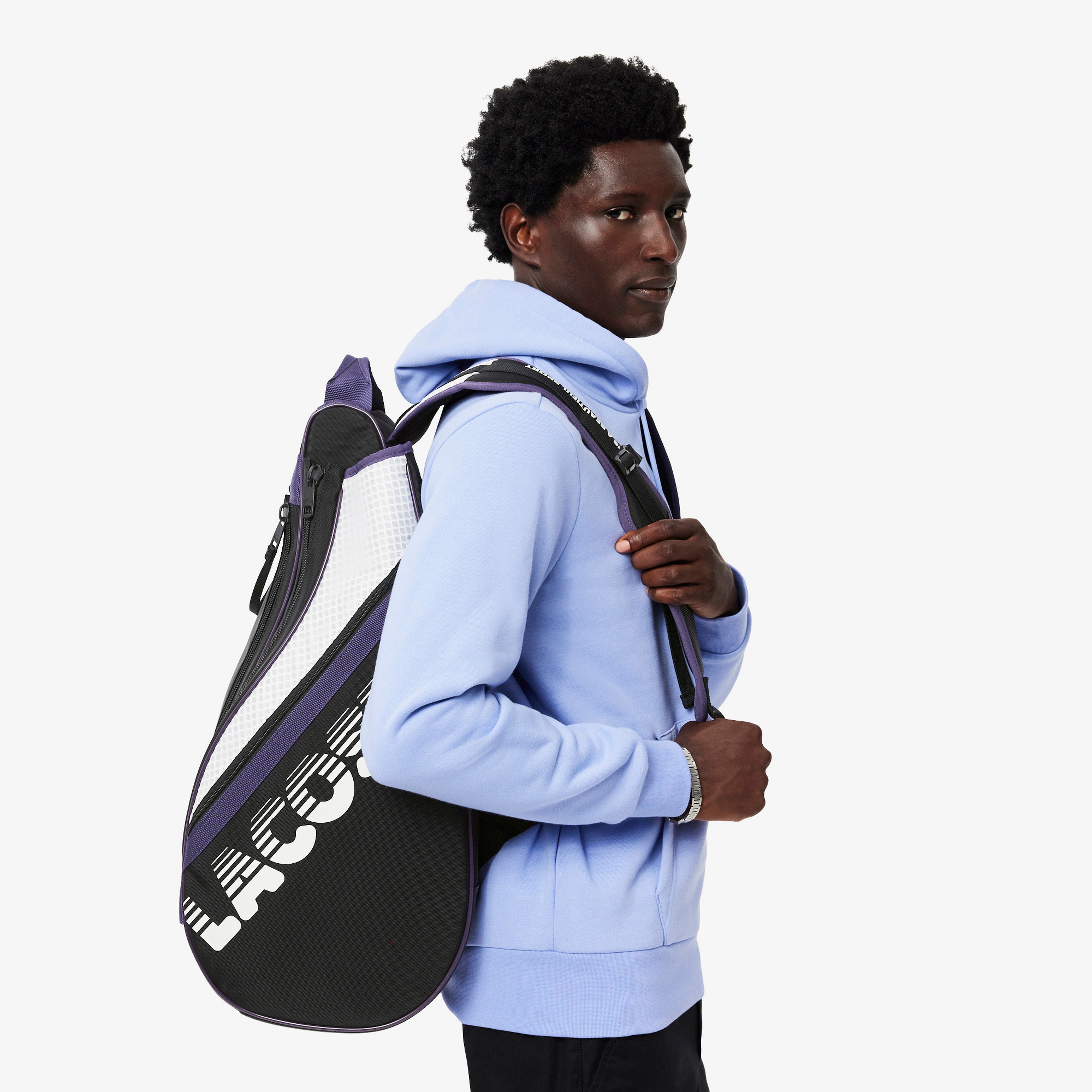 Erkek Baskılı Siyah Spor Çantası