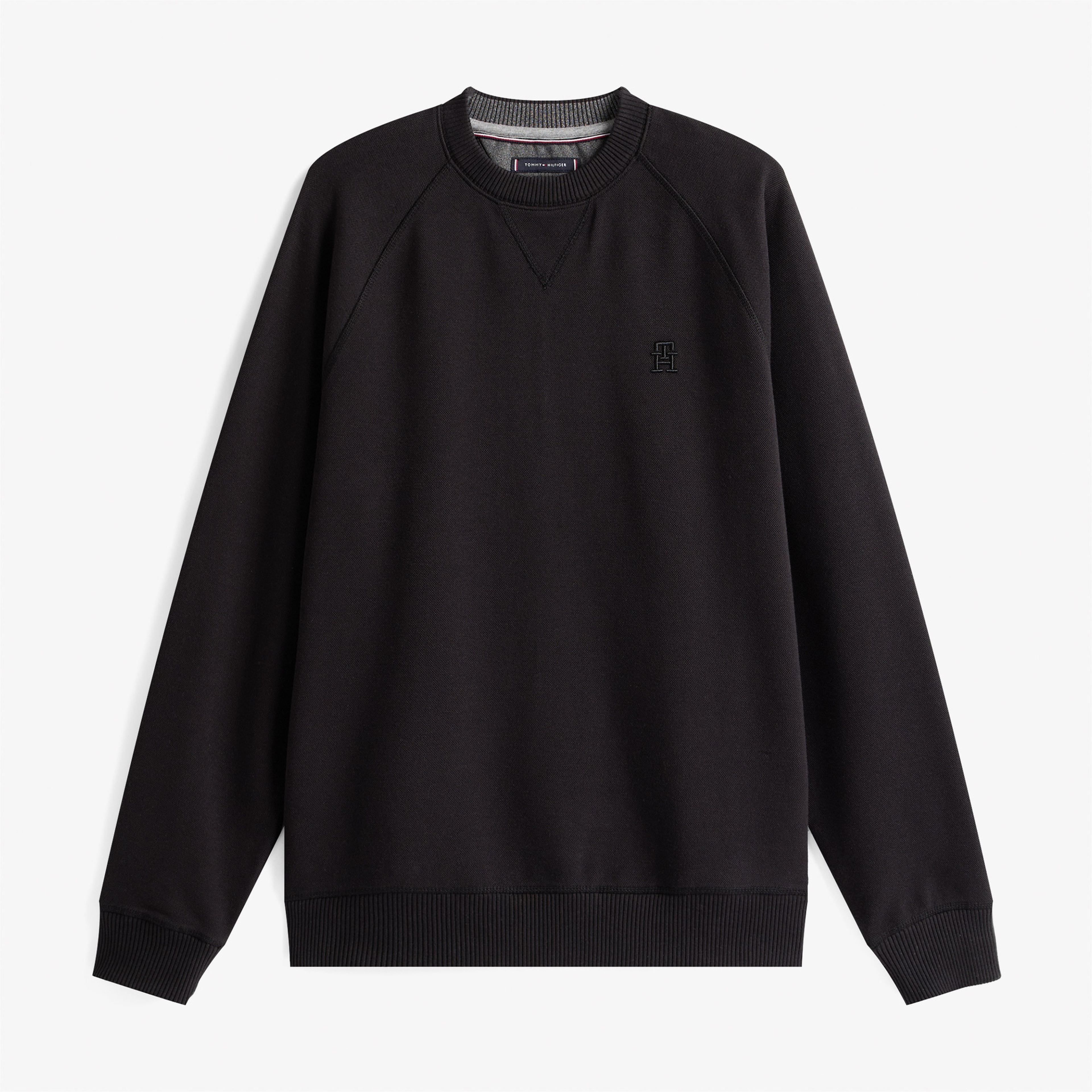 Tommy Hilfiger Monogram Erkek Siyah Sweatshirt