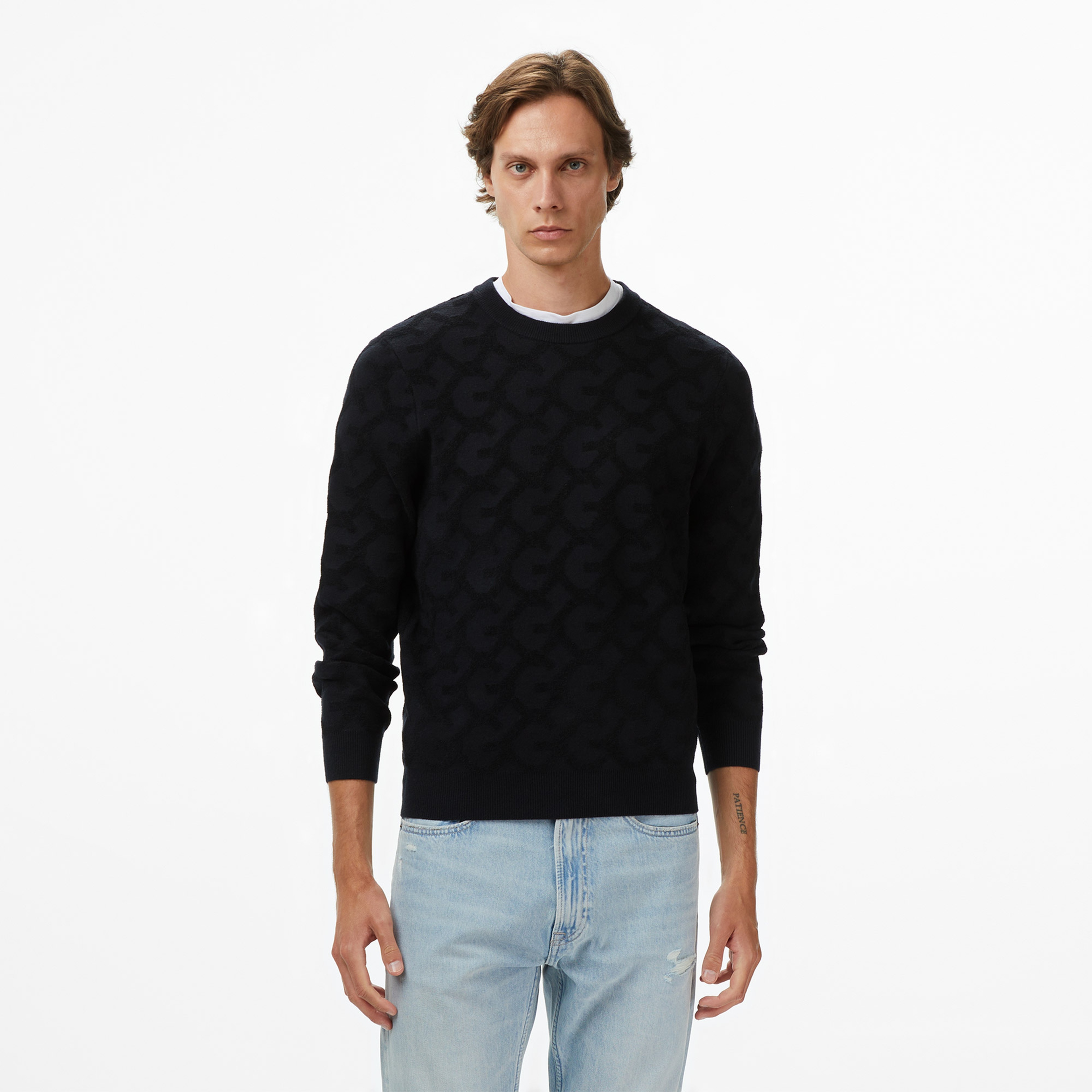 Guess John Erkek Siyah Triko